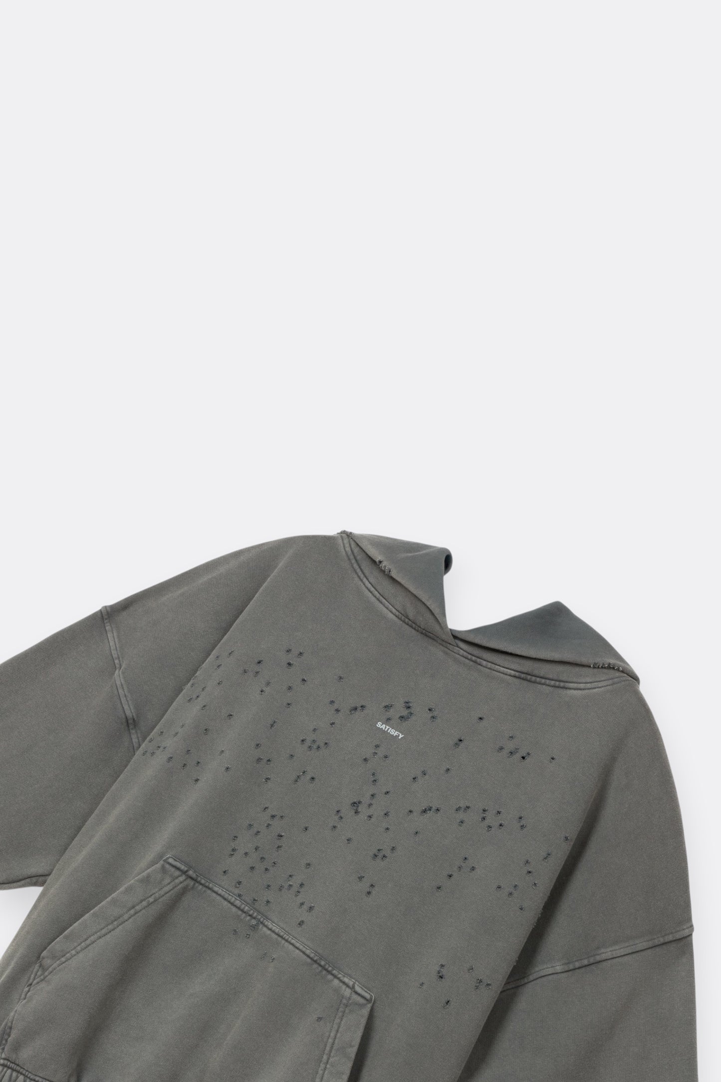 SATISFY MothTech™ Hoodie Faded Black | Hoodie Coton Bio French Terry | Edgar Bdx