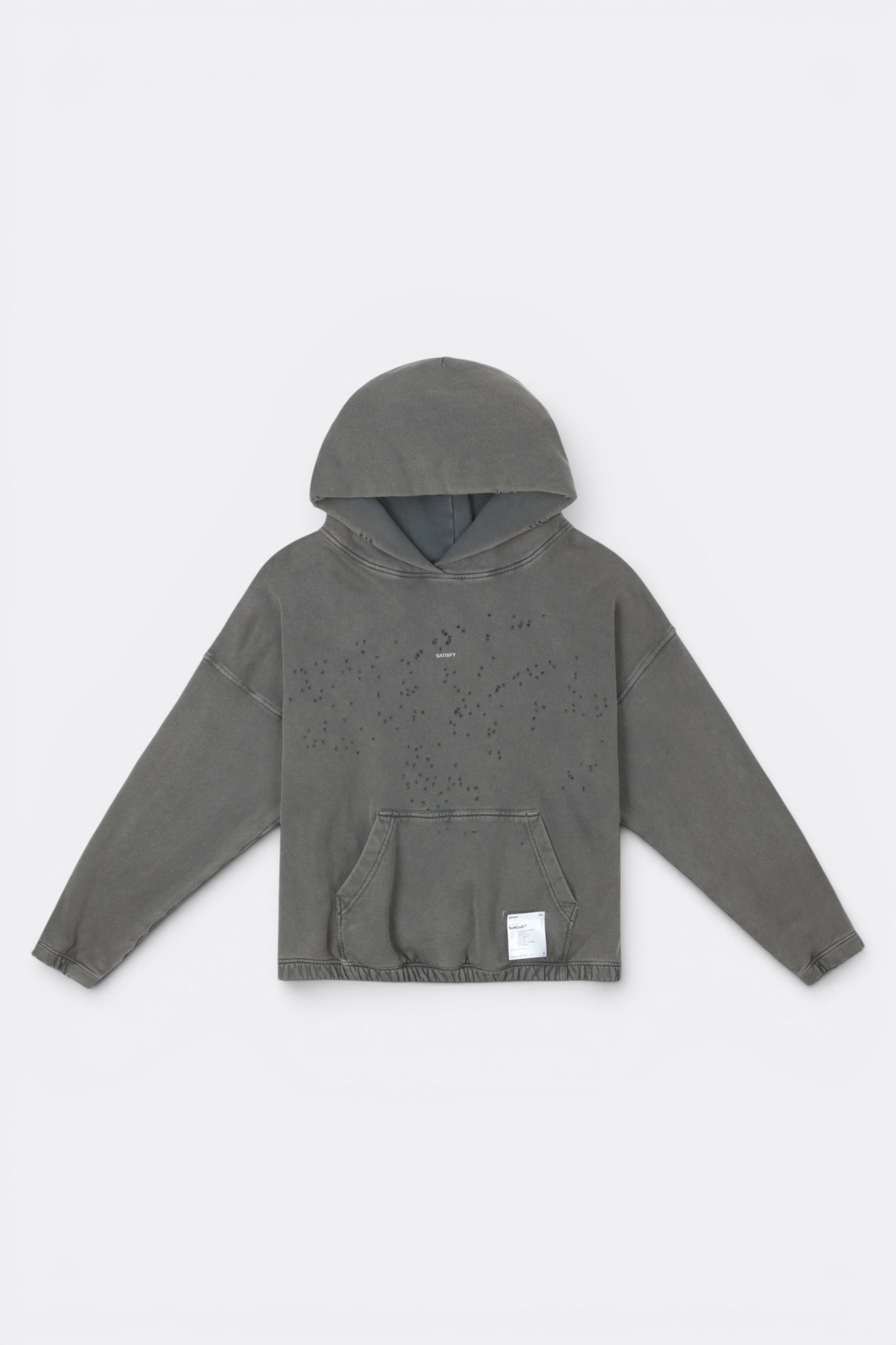 SATISFY MothTech™ Hoodie Faded Black | Hoodie Coton Bio French Terry | Edgar Bdx