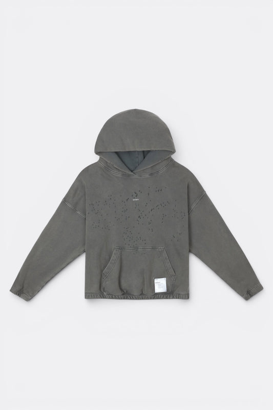SATISFY MothTech™ Hoodie Faded Black | Hoodie Coton Bio French Terry | Edgar Bdx