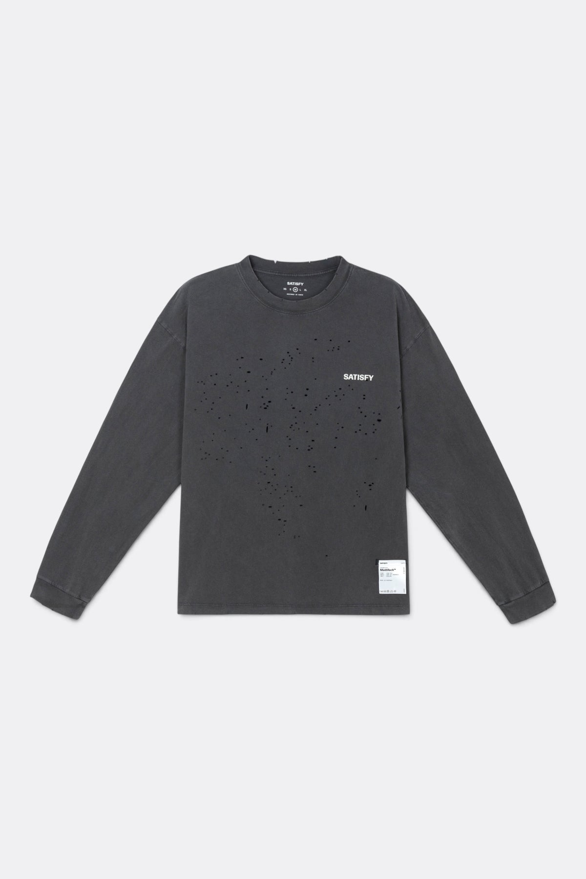 SATISFY MothTech Long Tee Aged Black | Edgar Bdx