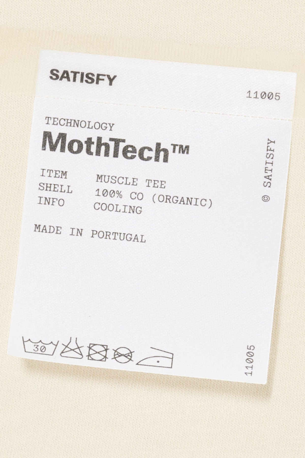 SATISFY MothTech Muscle Tee Aged Ecru | Edgar Bdx