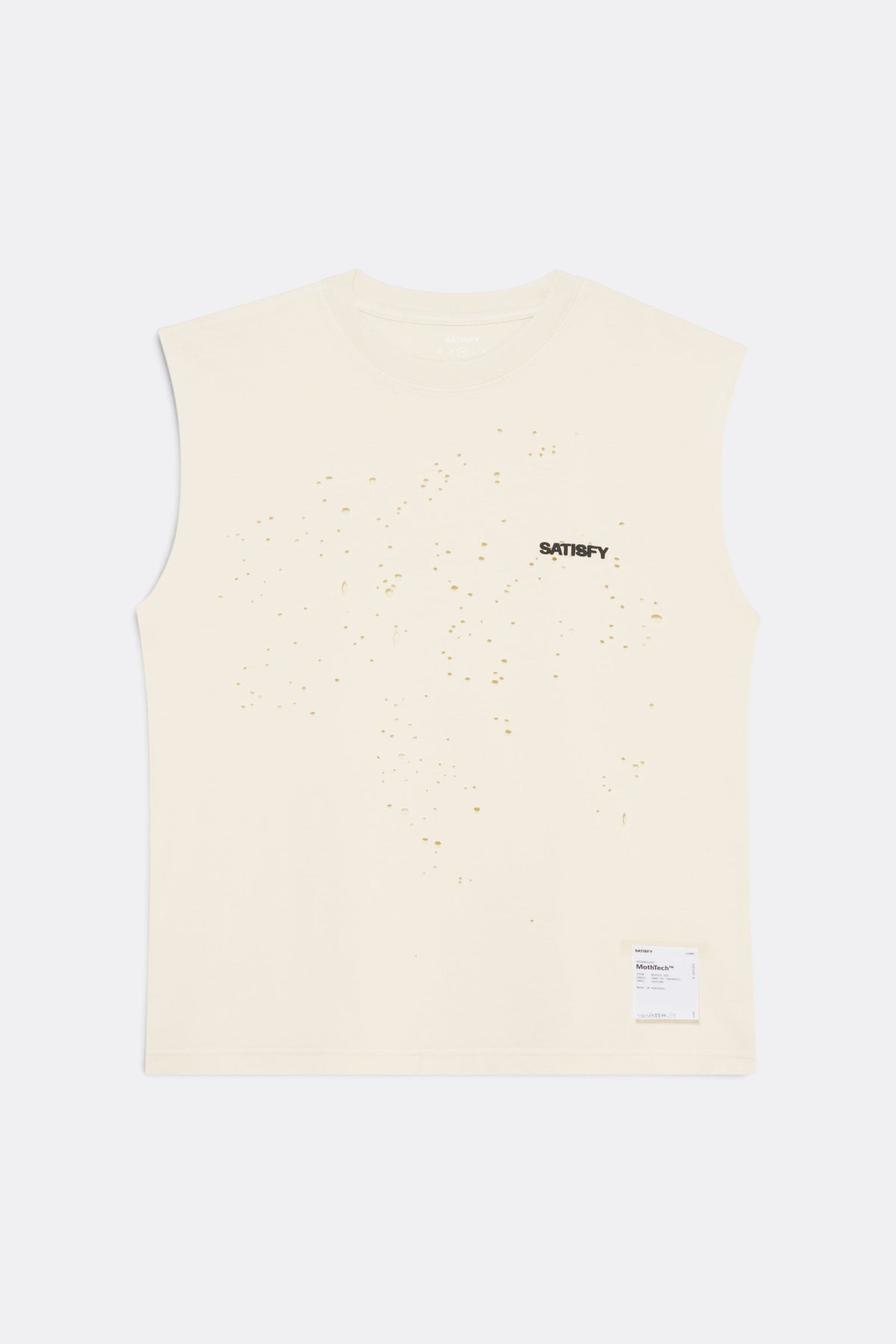 SATISFY MothTech Muscle Tee Aged Ecru | Edgar Bdx