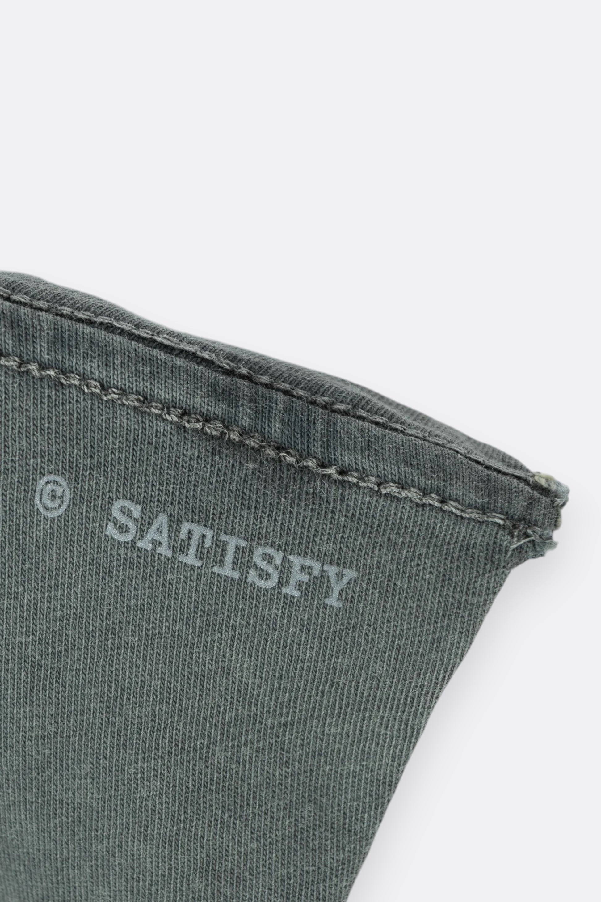 SATISFY MothTech™ Muscle Tee Faded Black | Debardeur Running Coton Bio | Edgar Bdx