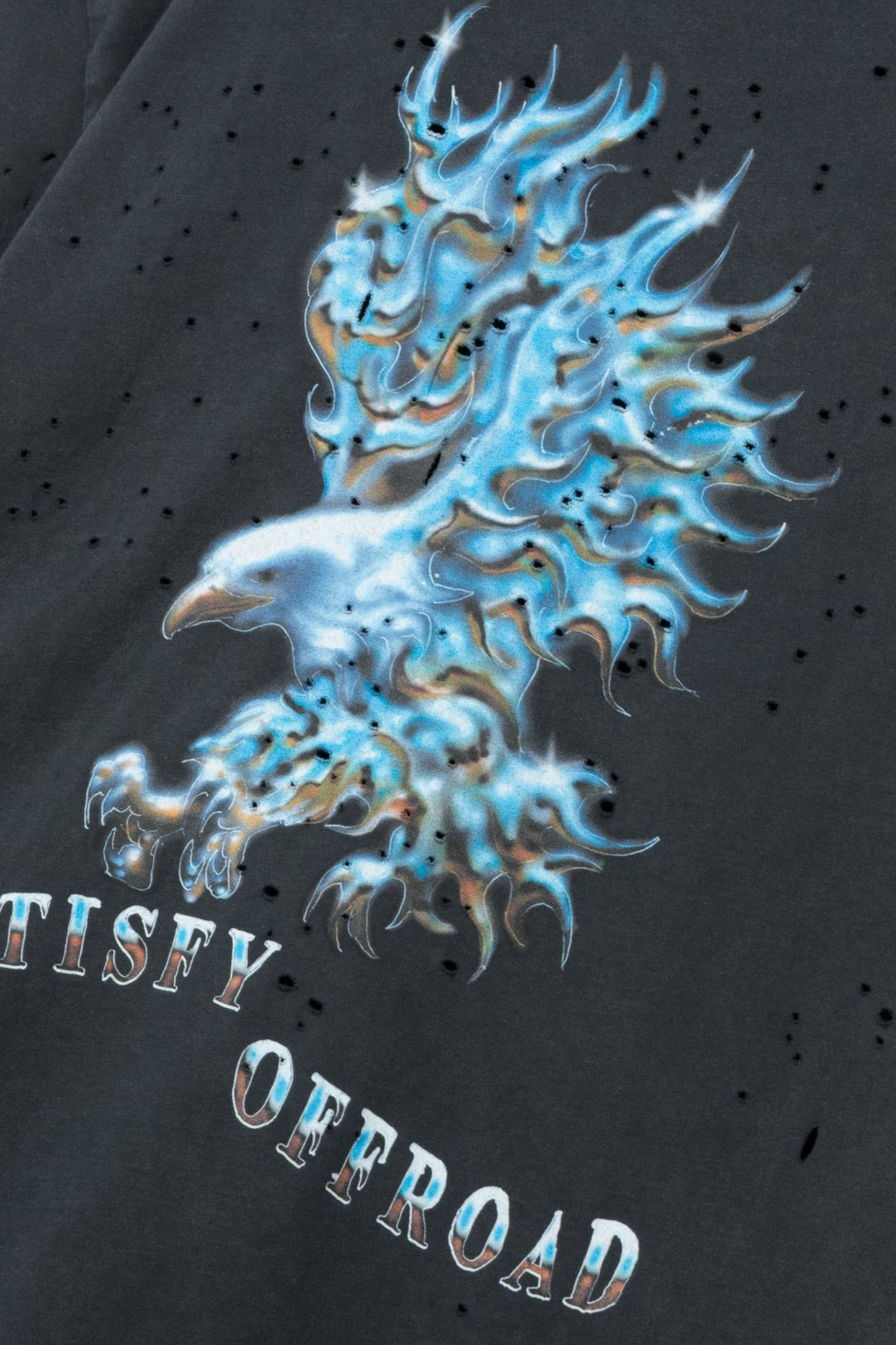 SATISFY MothTech T-Shirt Aged Black | T-Shirt Running Coton Technique