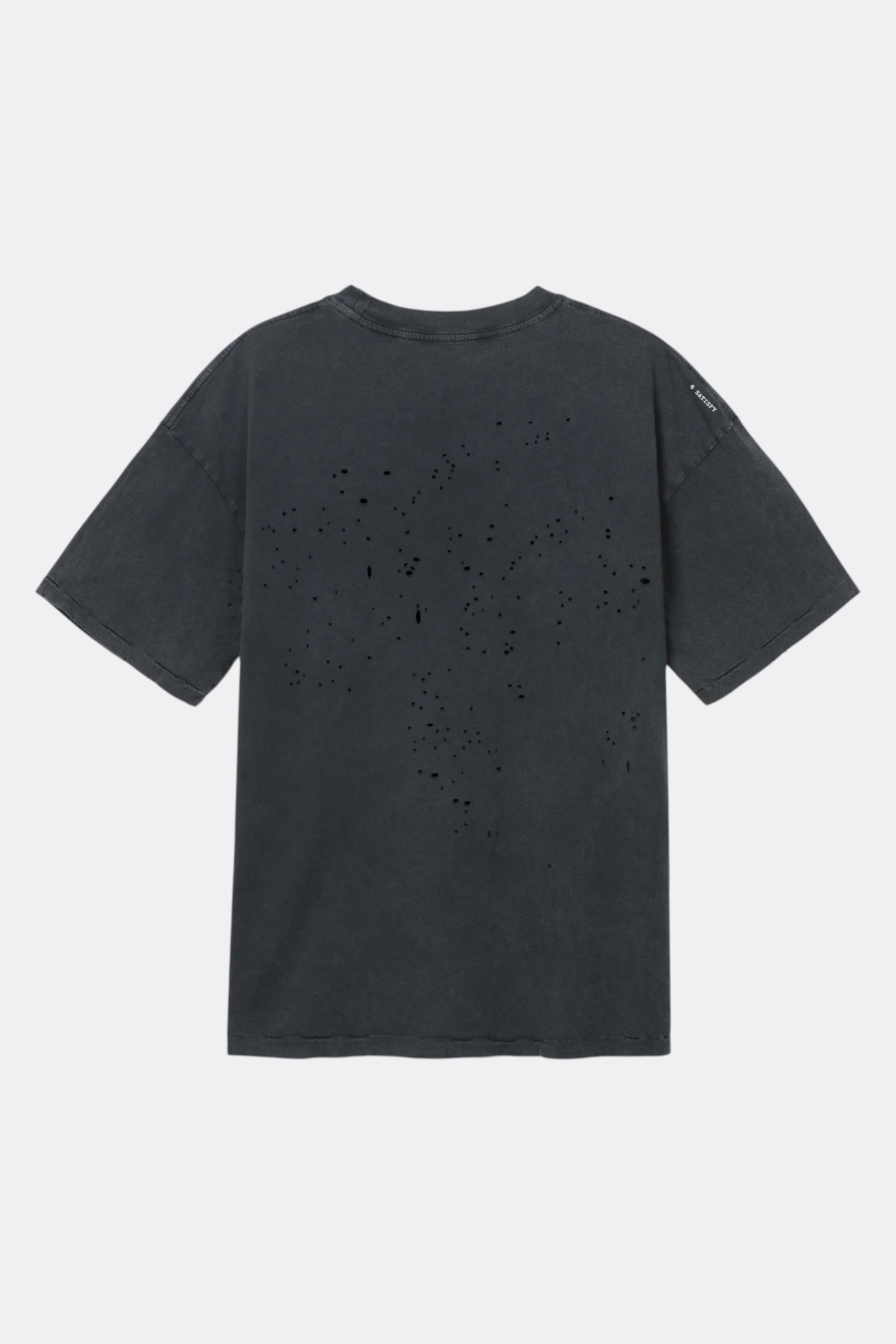 SATISFY MothTech T-Shirt Aged Black | T-Shirt Running Coton Technique