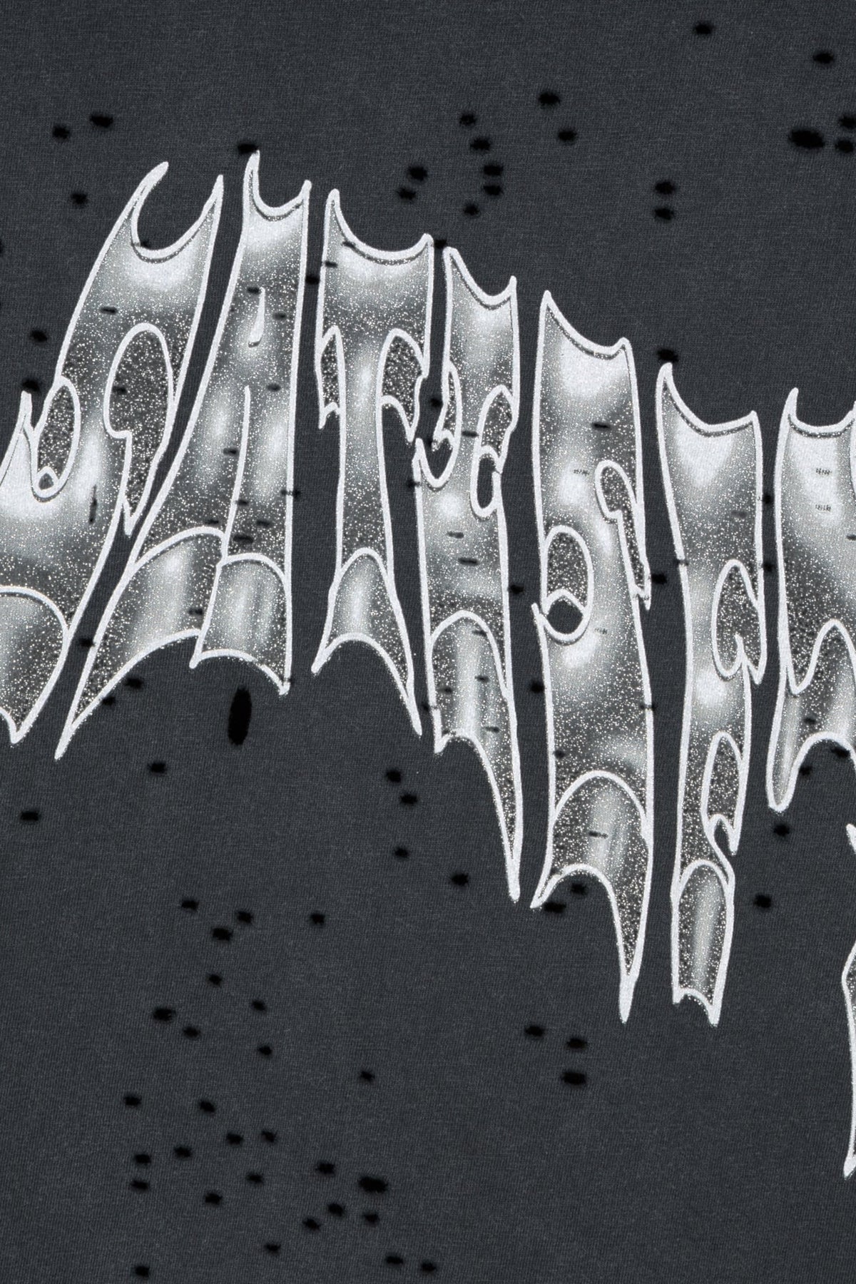 SATISFY MothTech T-Shirt Aged Black AirBrush Glitter | Edgar Bdx