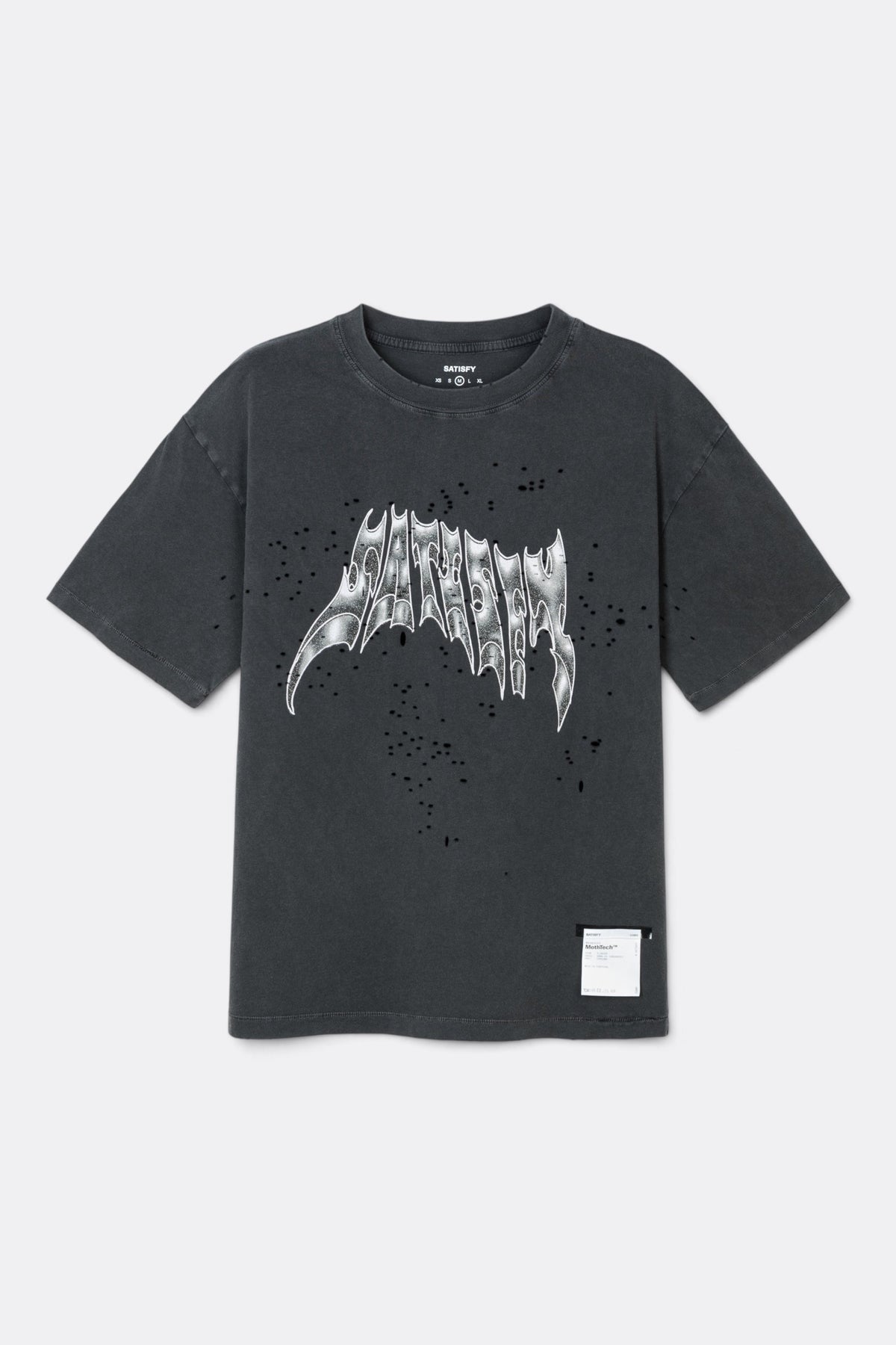 SATISFY MothTech T-Shirt Aged Black AirBrush Glitter | Edgar Bdx