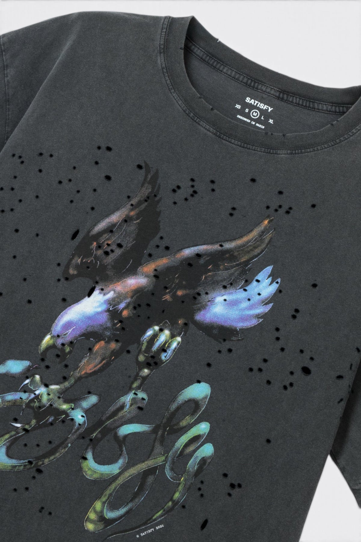 SATISFY MothTech T-Shirt Aged Black Eagle Snake | Edgar Bdx