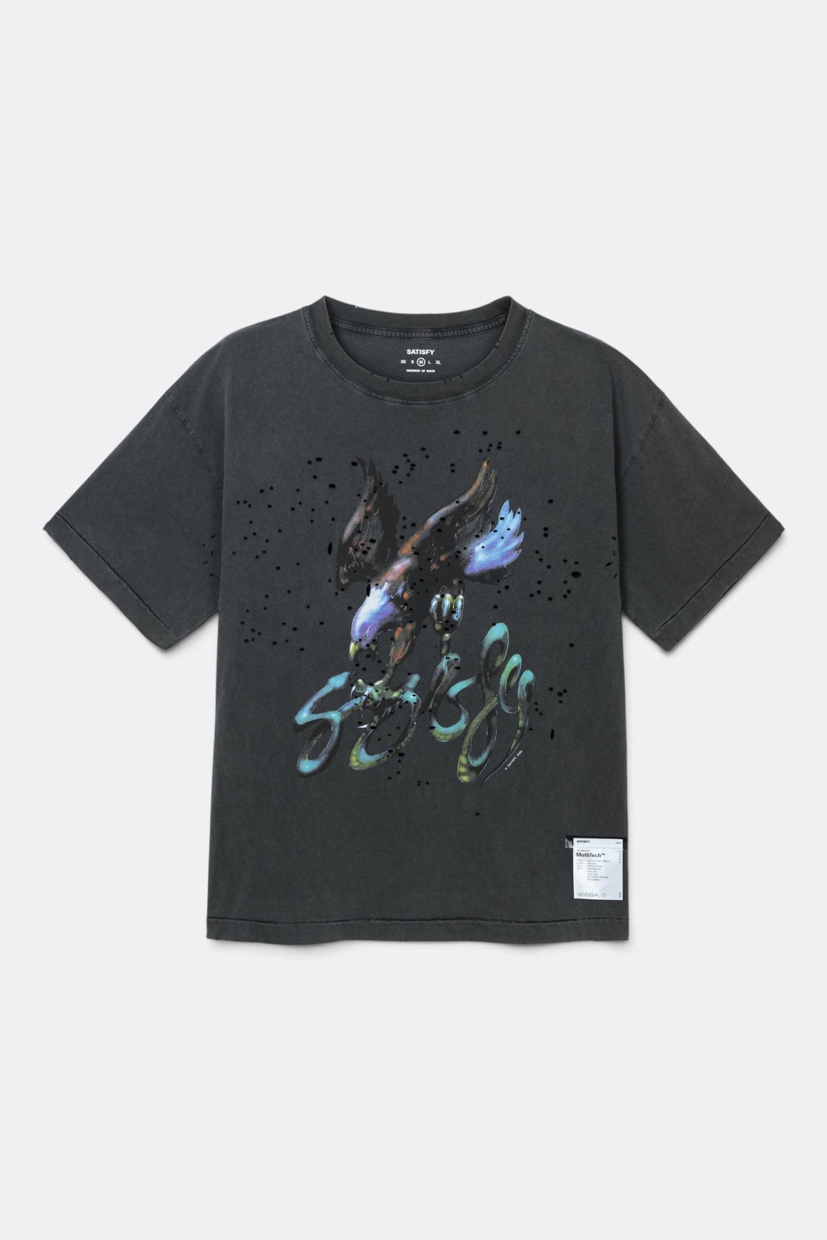 SATISFY MothTech T-Shirt Aged Black Eagle Snake | Edgar Bdx