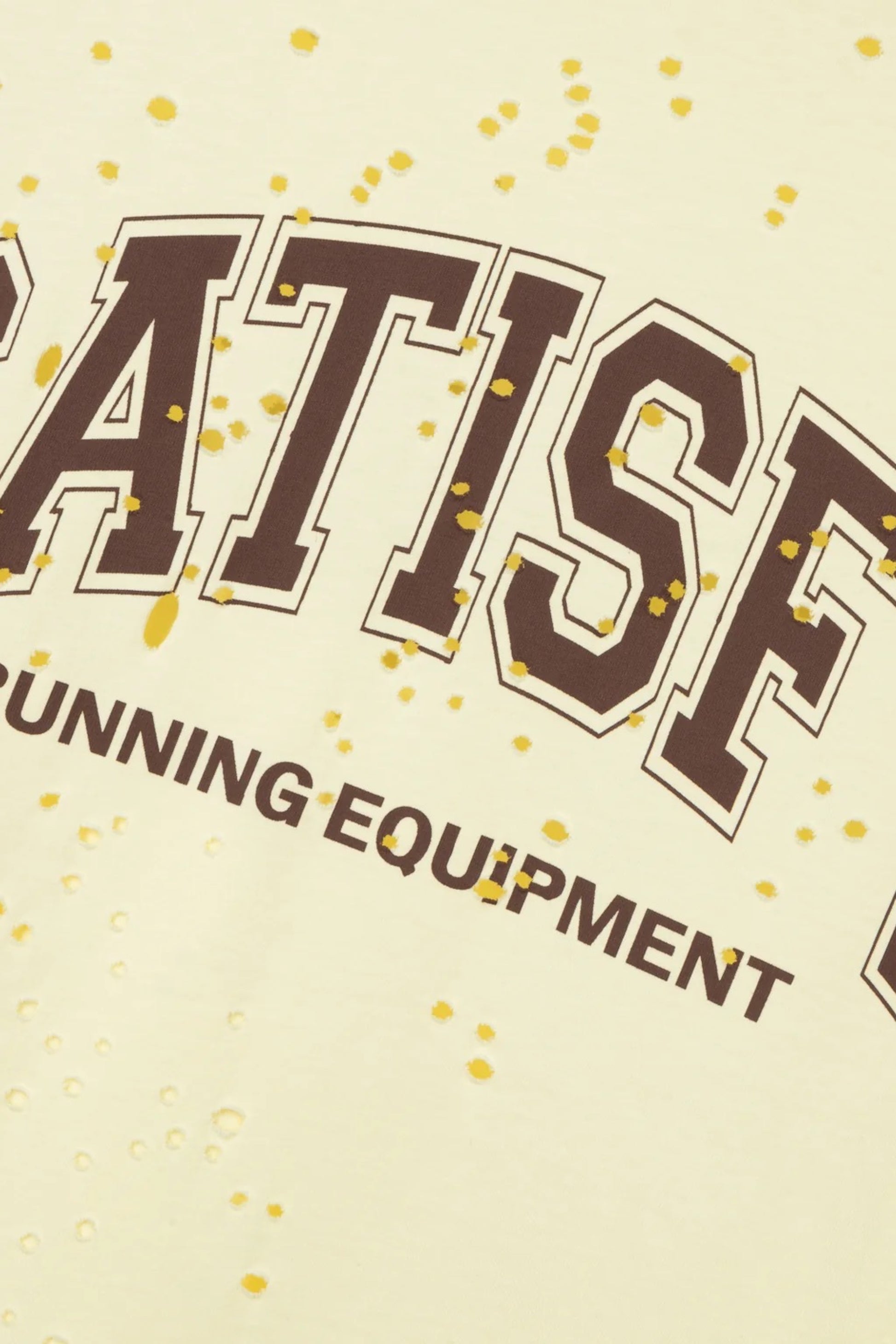 SATISFY MothTech T-Shirt Aged Transparent Yellow | T-Shirt Running Coton Technique