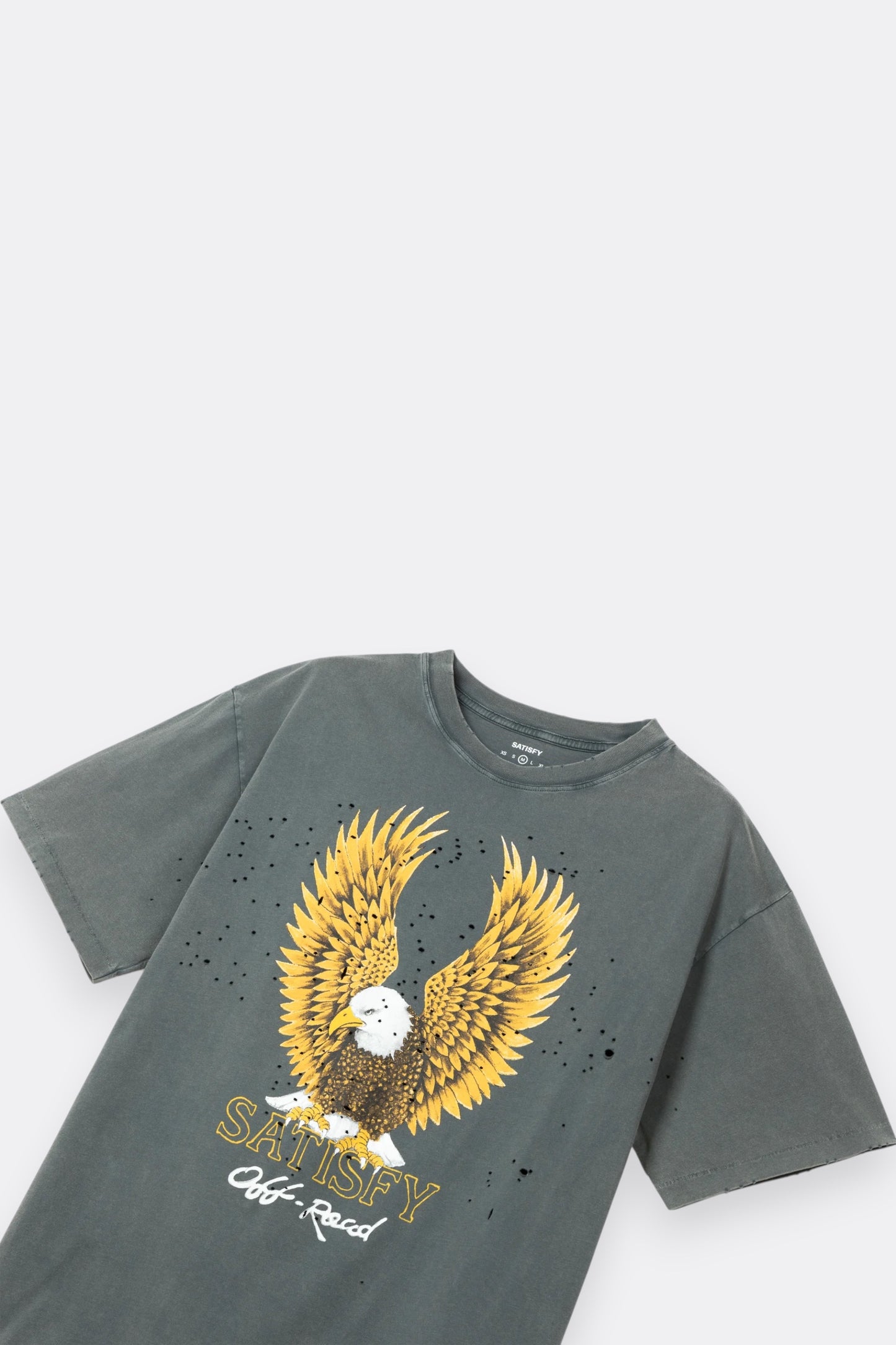SATISFY MothTech™ T-Shirt Faded Black | T-Shirt Running Coton Bio | Edgar Bdx