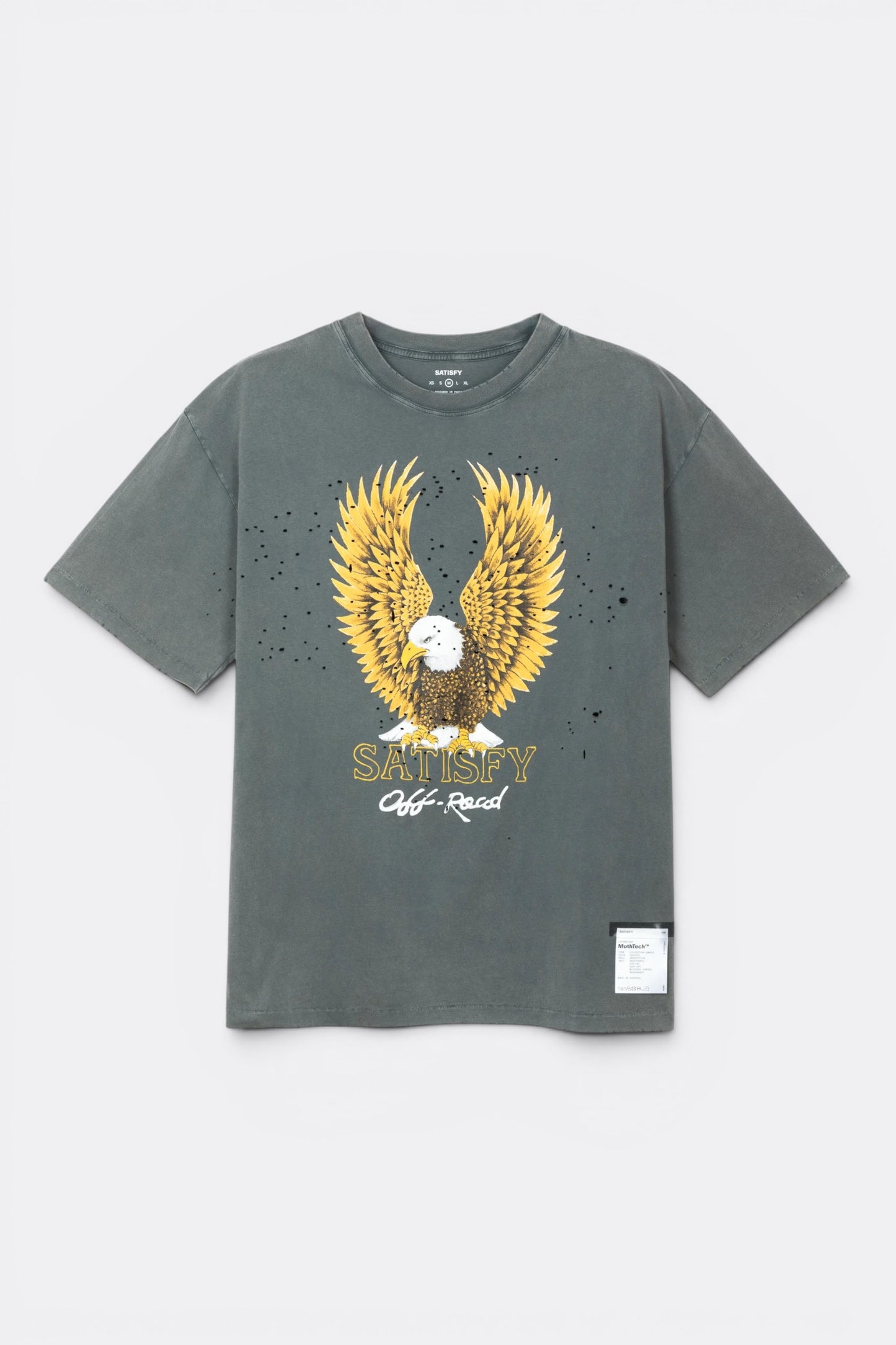 SATISFY MothTech™ T-Shirt Faded Black | T-Shirt Running Coton Bio | Edgar Bdx