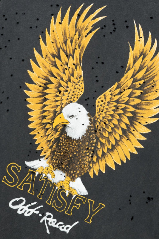 SATISFY MothTech™ T-Shirt Faded Black | T-Shirt Running Coton Bio | Edgar Bdx