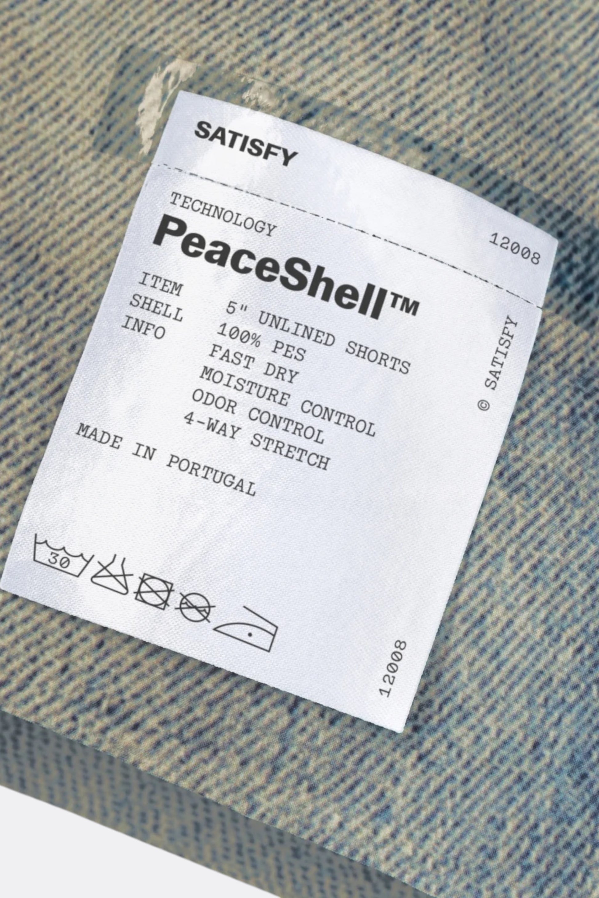 SATISFY PeaceShell 5" Unlined Shorts Digital Denim | Short Running Technique