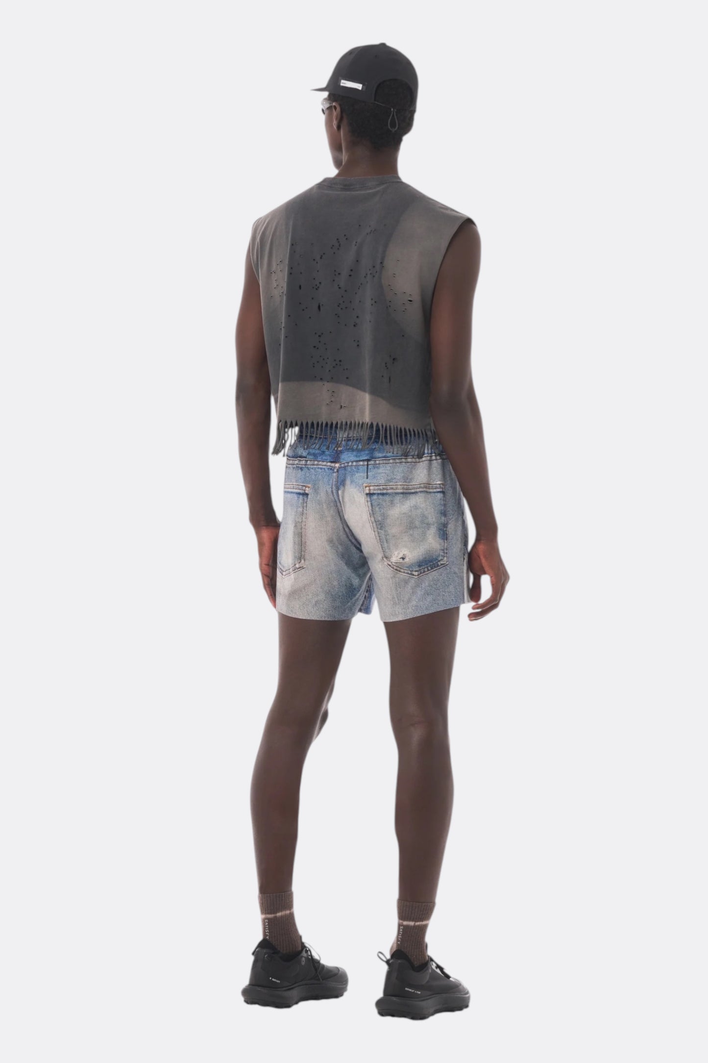 SATISFY PeaceShell 5" Unlined Shorts Digital Denim | Short Running Technique
