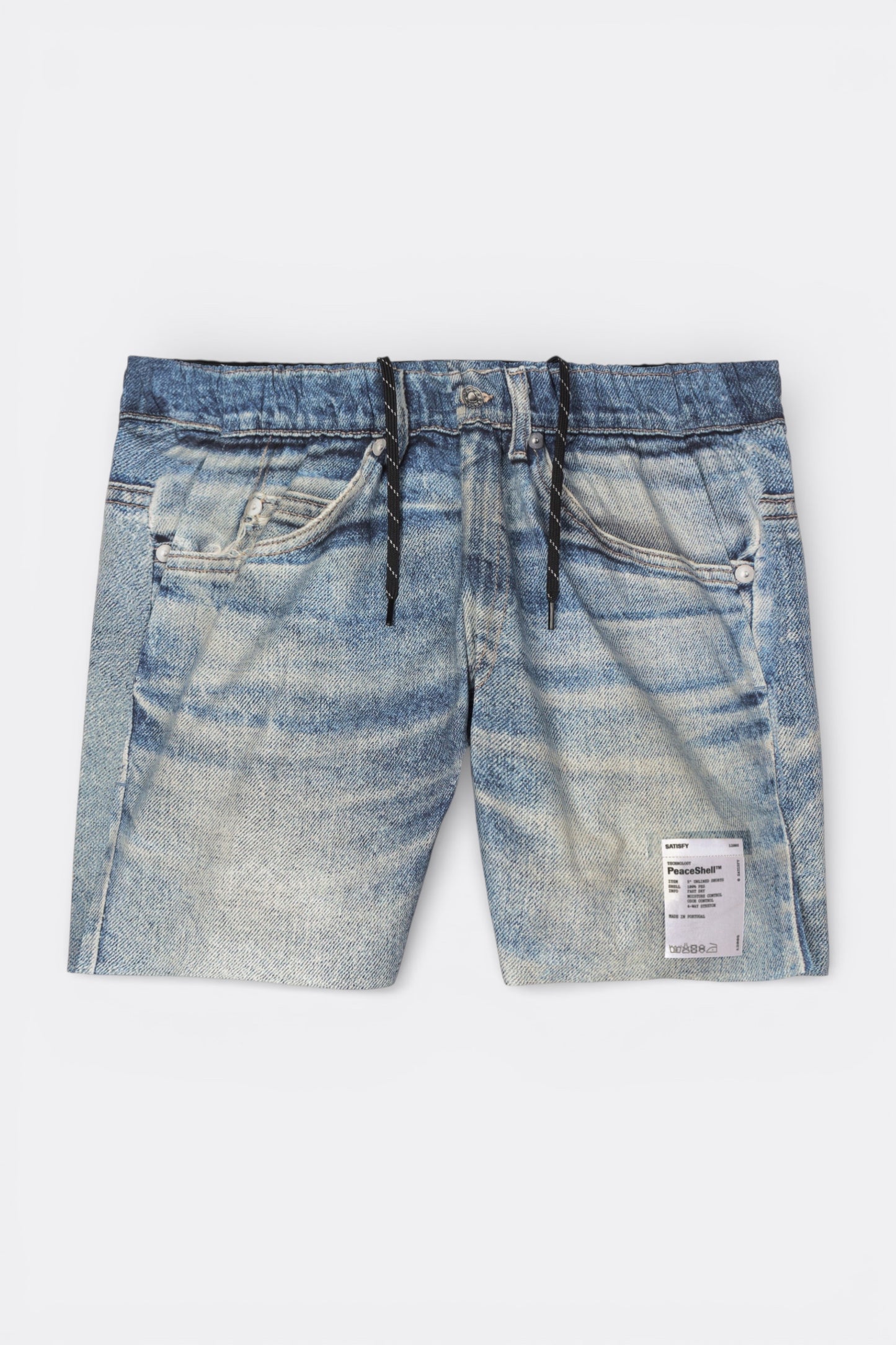 SATISFY PeaceShell 5" Unlined Shorts Digital Denim | Short Running Technique