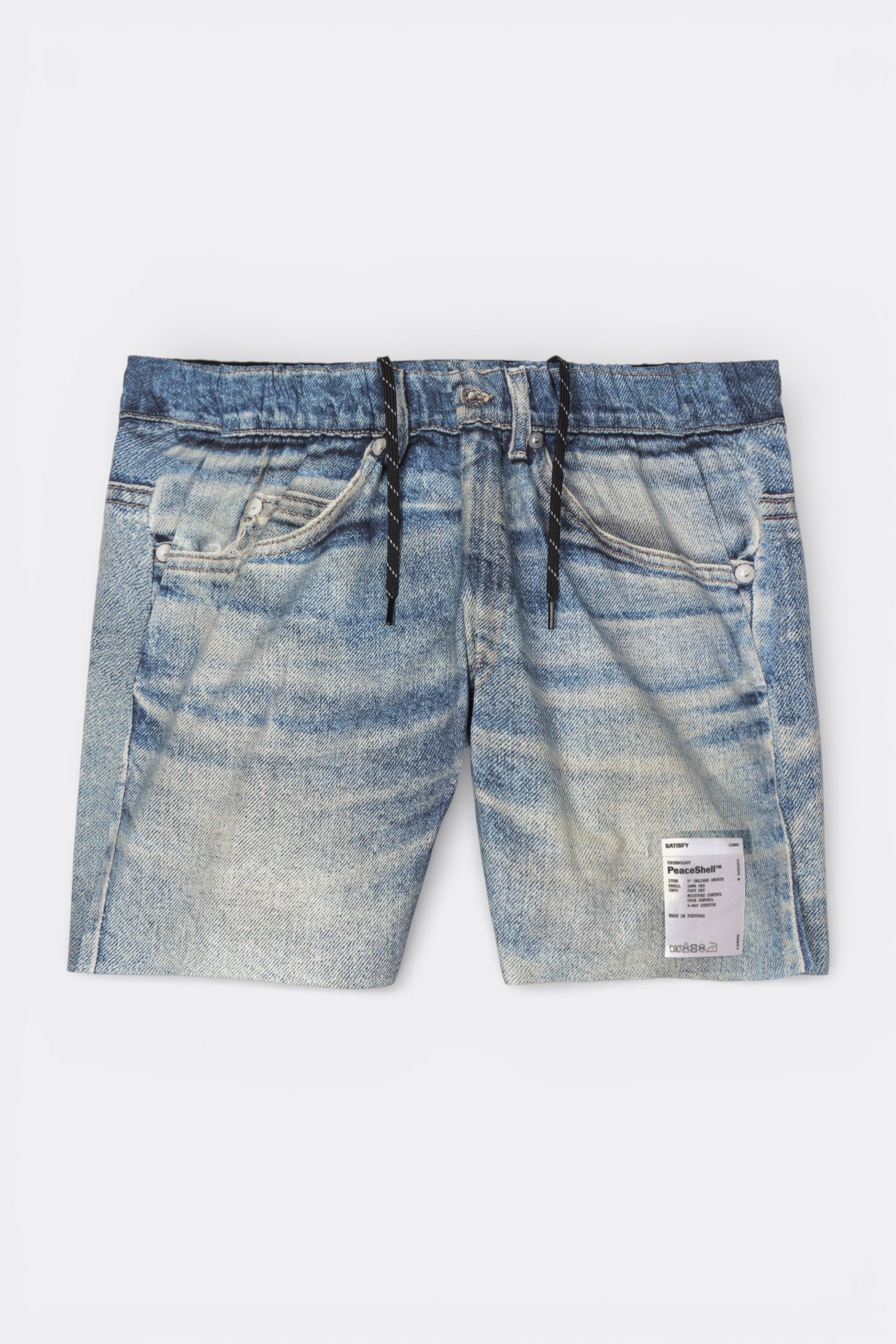 SATISFY PeaceShell 5" Unlined Shorts Digital Denim | Short Running Technique
