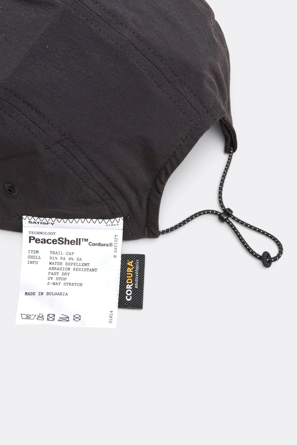SATISFY Peaceshell Cordura Trail Cap Black | Edgar Bdx