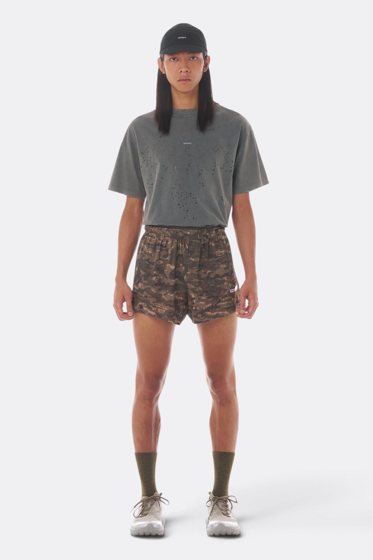 SATISFY Space-O 2.5 Shorts Overland Trek Camo | Edgar Bdx