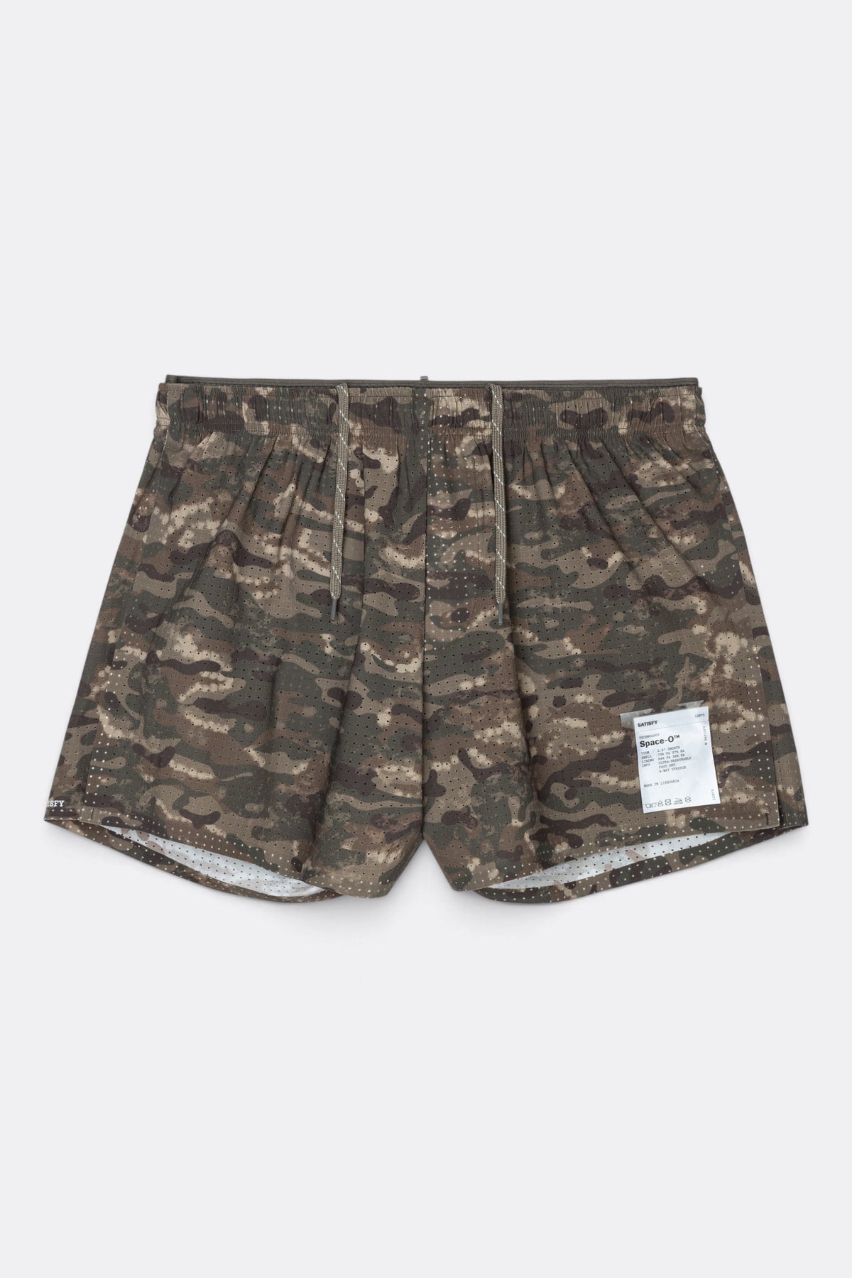 SATISFY Space-O 2.5 Shorts Overland Trek Camo | Edgar Bdx