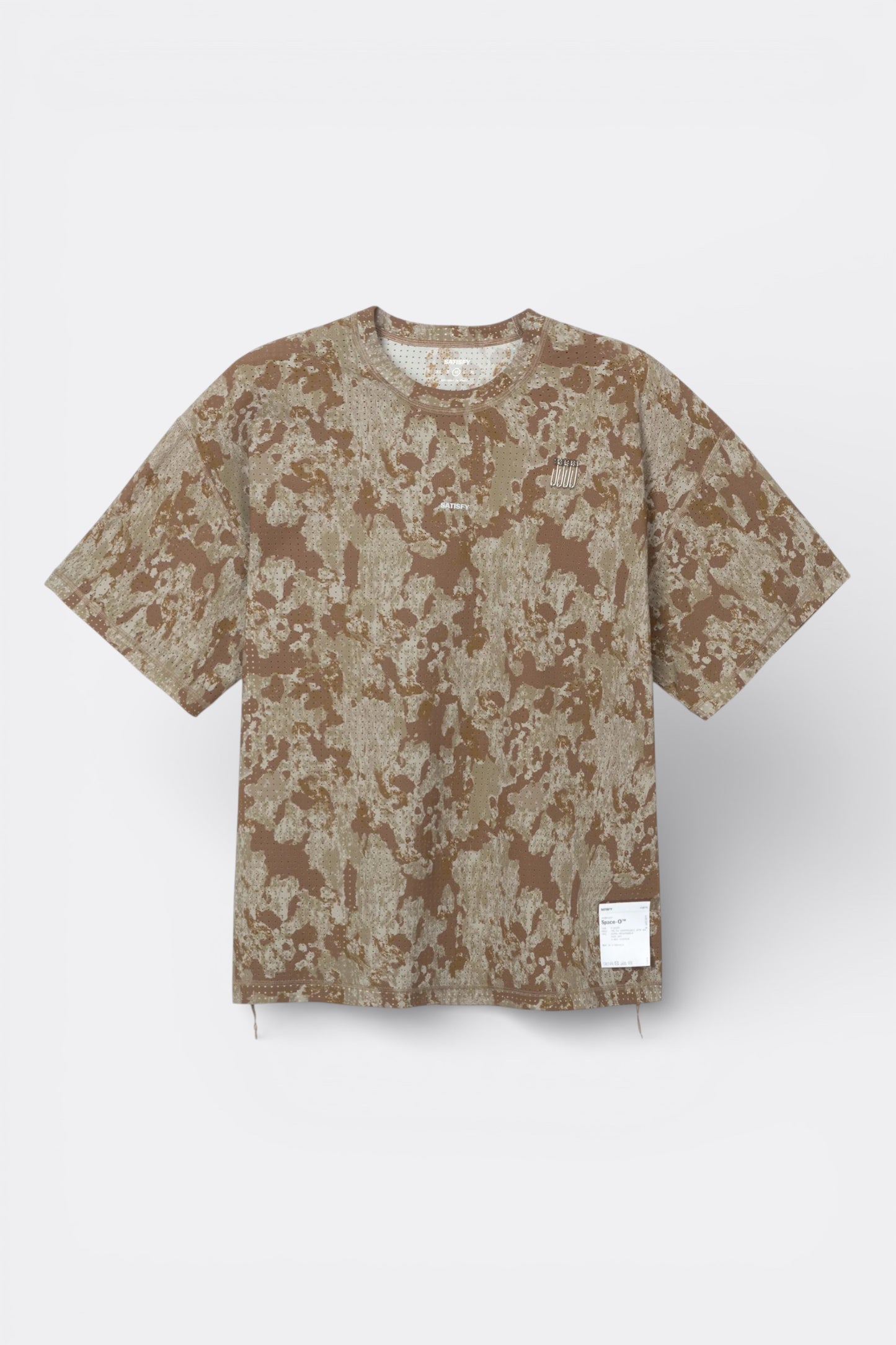 SATISFY Space-O T-Shirt Camo | T-Shirt Running Perforé Ultra-Léger