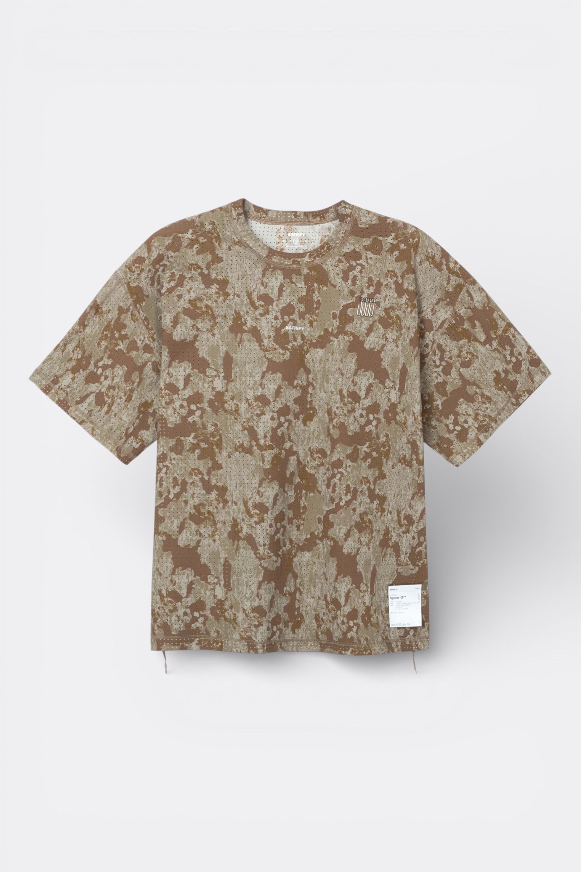 SATISFY Space-O T-Shirt Camo | T-Shirt Running Perforé Ultra-Léger