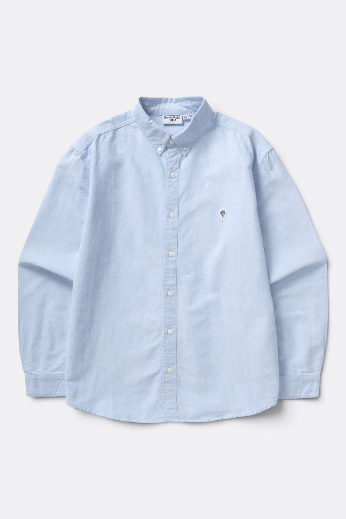 SERVICE WORKS Artichoke Oxford Shirt Blue | Chemise bio | Edgar Bdx