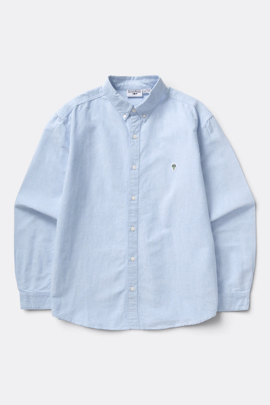 SERVICE WORKS Artichoke Oxford Shirt Blue | Chemise bio | Edgar Bdx