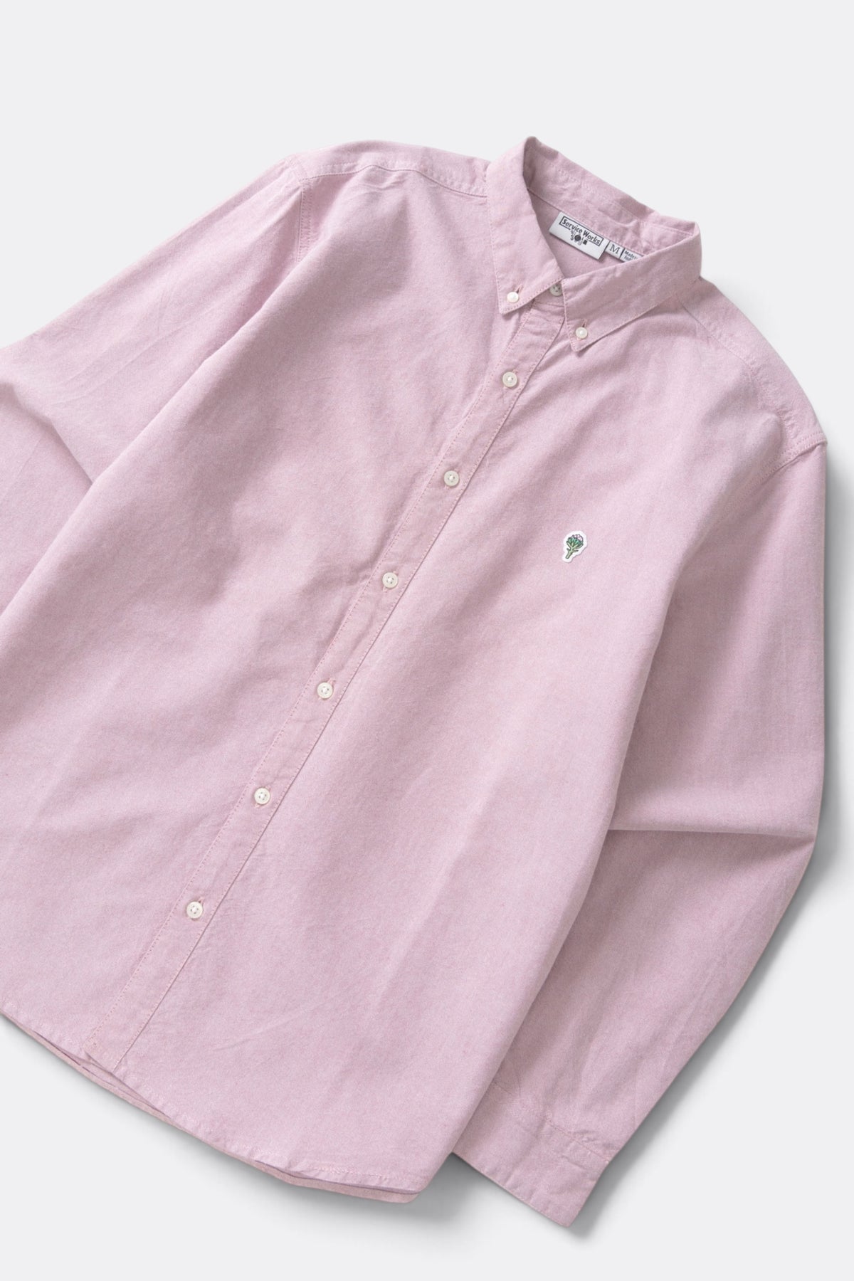 SERVICE WORKS Artichoke Oxford Shirt Red | Chemise bio | Edgar Bdx