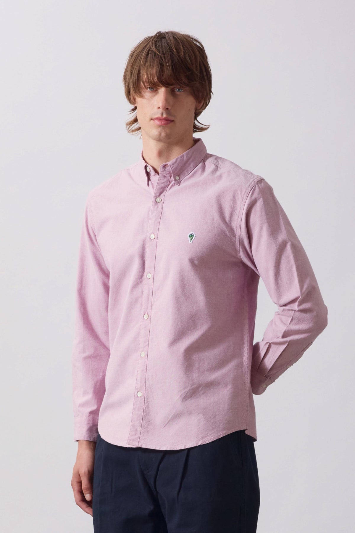 SERVICE WORKS Artichoke Oxford Shirt Red | Chemise bio | Edgar Bdx