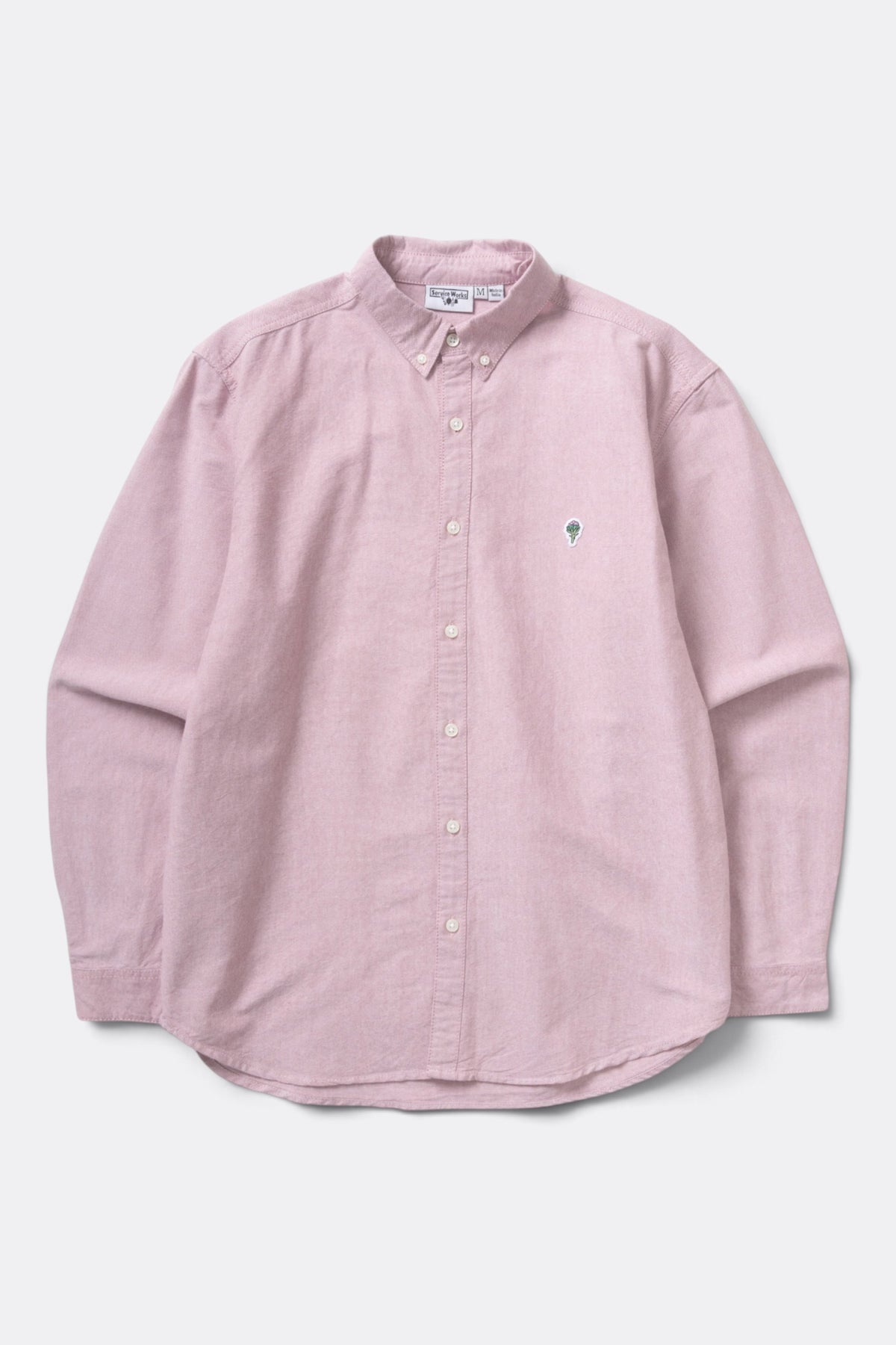 SERVICE WORKS Artichoke Oxford Shirt Red | Chemise bio | Edgar Bdx