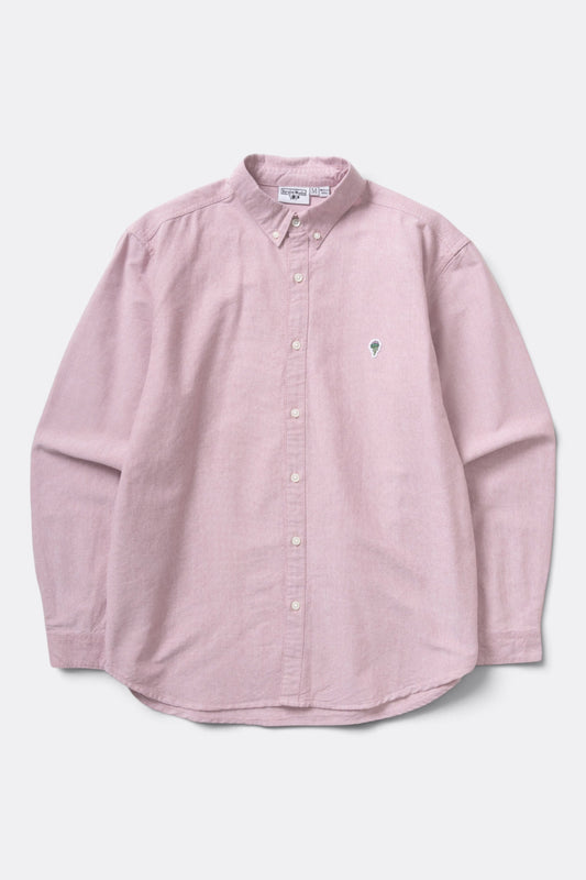 SERVICE WORKS Artichoke Oxford Shirt Red | Chemise bio | Edgar Bdx