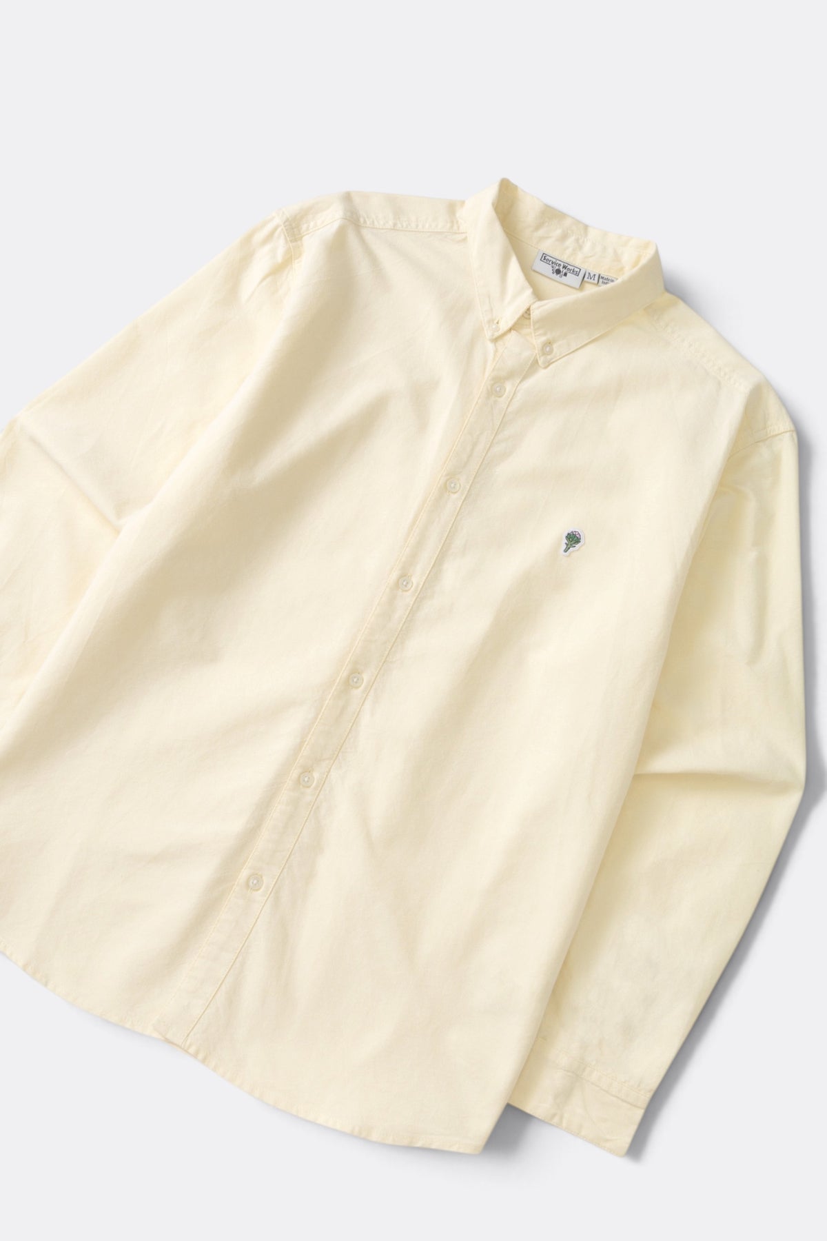 SERVICE WORKS Artichoke Oxford Shirt Vanilla | Chemise bio | Edgar Bdx
