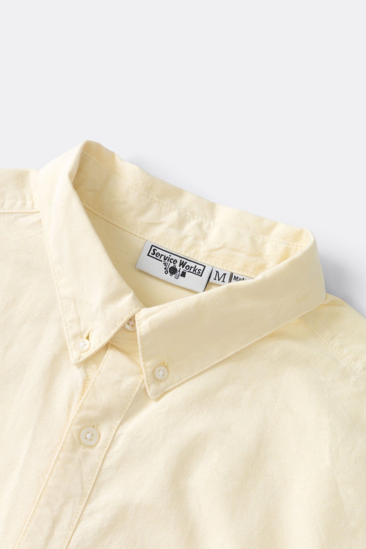 SERVICE WORKS Artichoke Oxford Shirt Vanilla | Chemise bio | Edgar Bdx