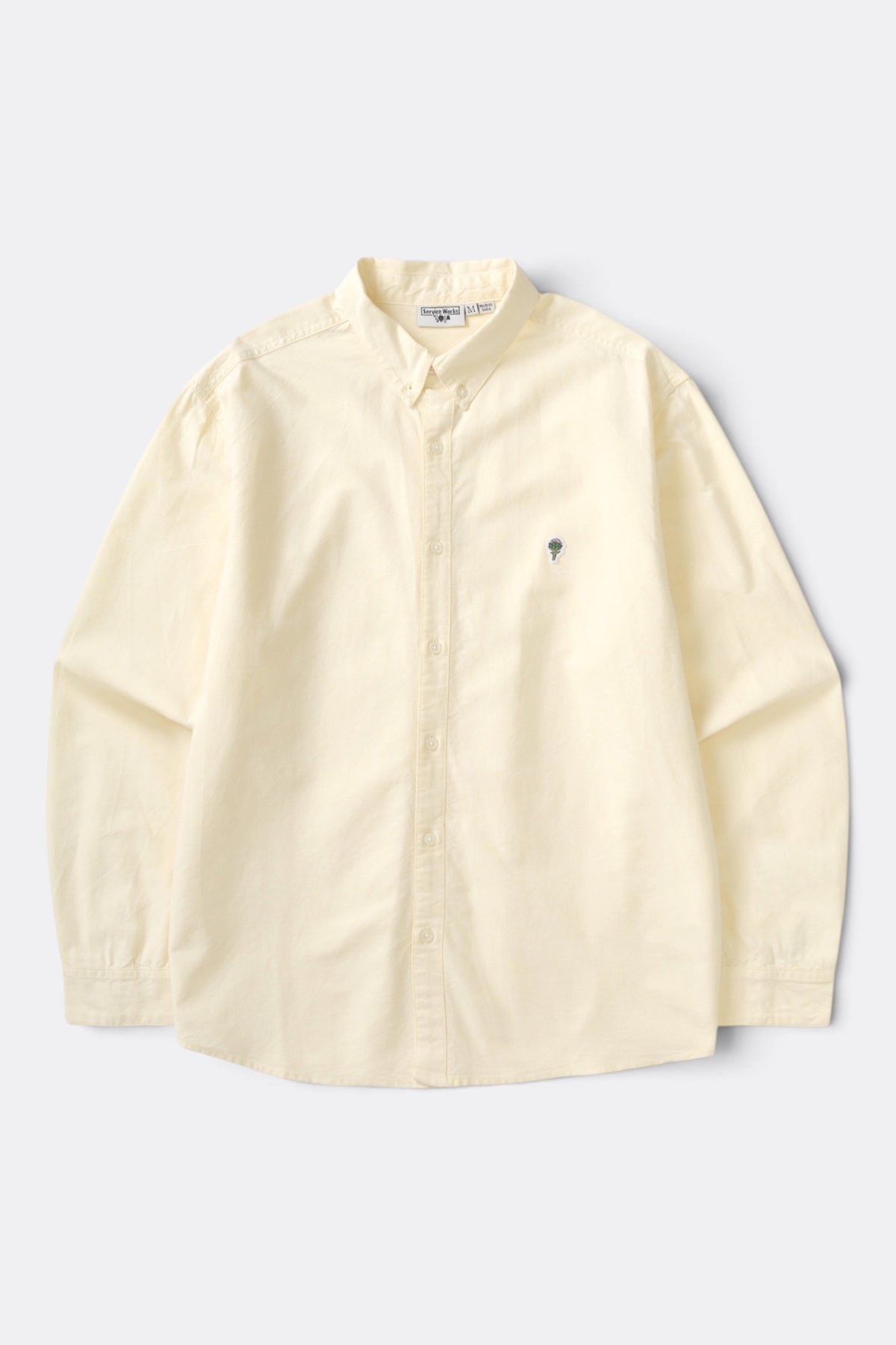 SERVICE WORKS Artichoke Oxford Shirt Vanilla | Chemise bio | Edgar Bdx