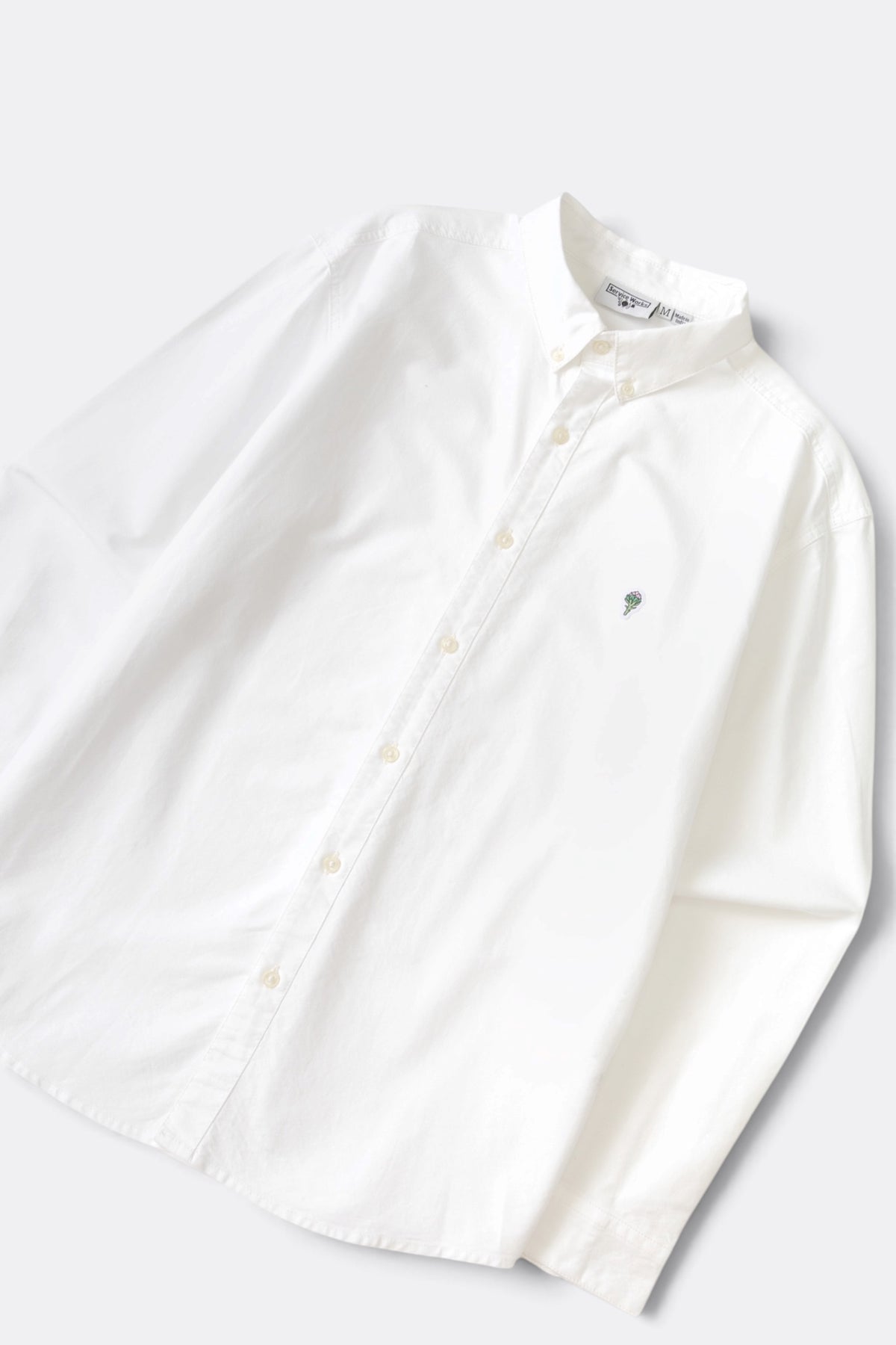 SERVICE WORKS Artichoke Oxford Shirt White | Chemise bio | Edgar Bdx
