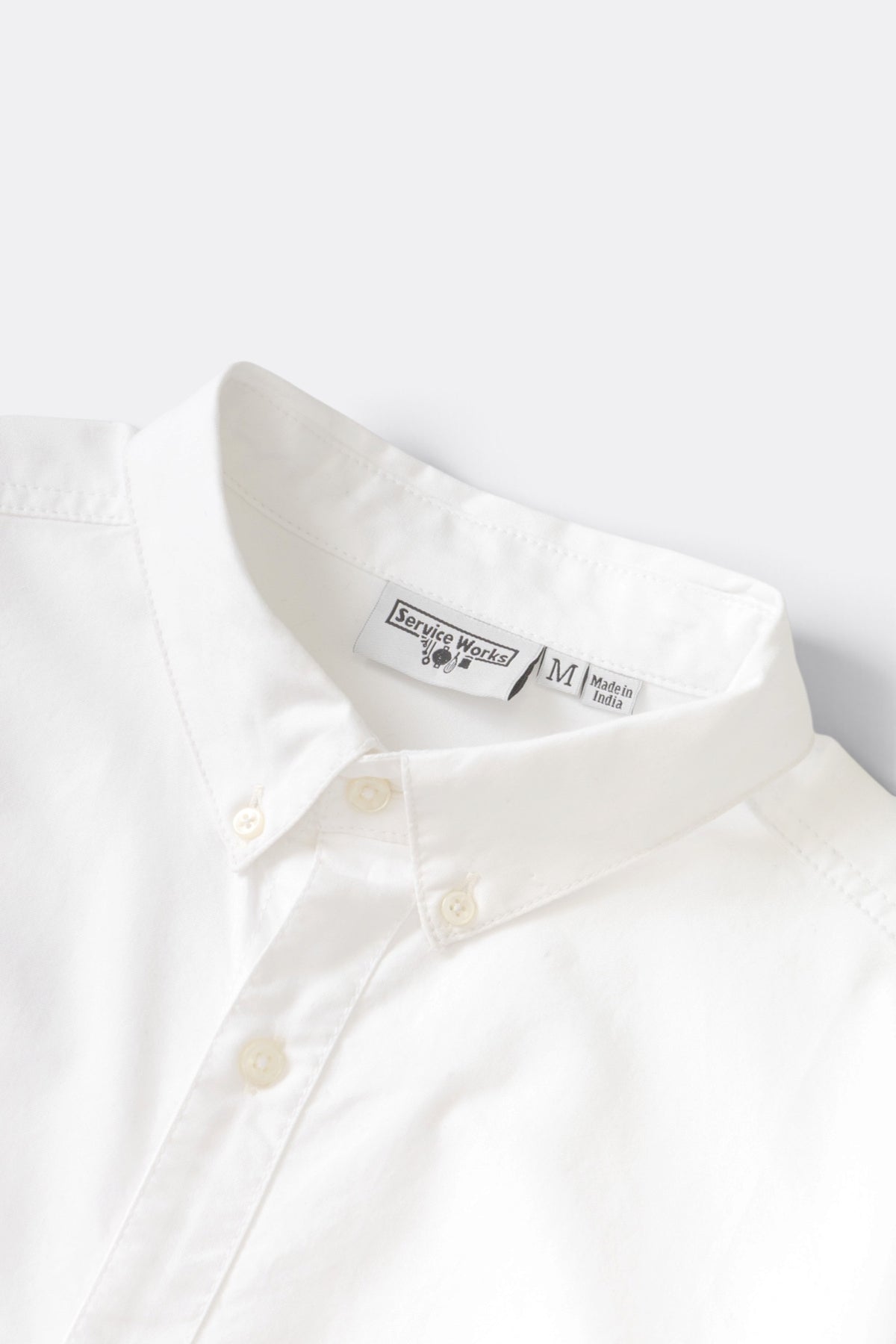 SERVICE WORKS Artichoke Oxford Shirt White | Chemise bio | Edgar Bdx