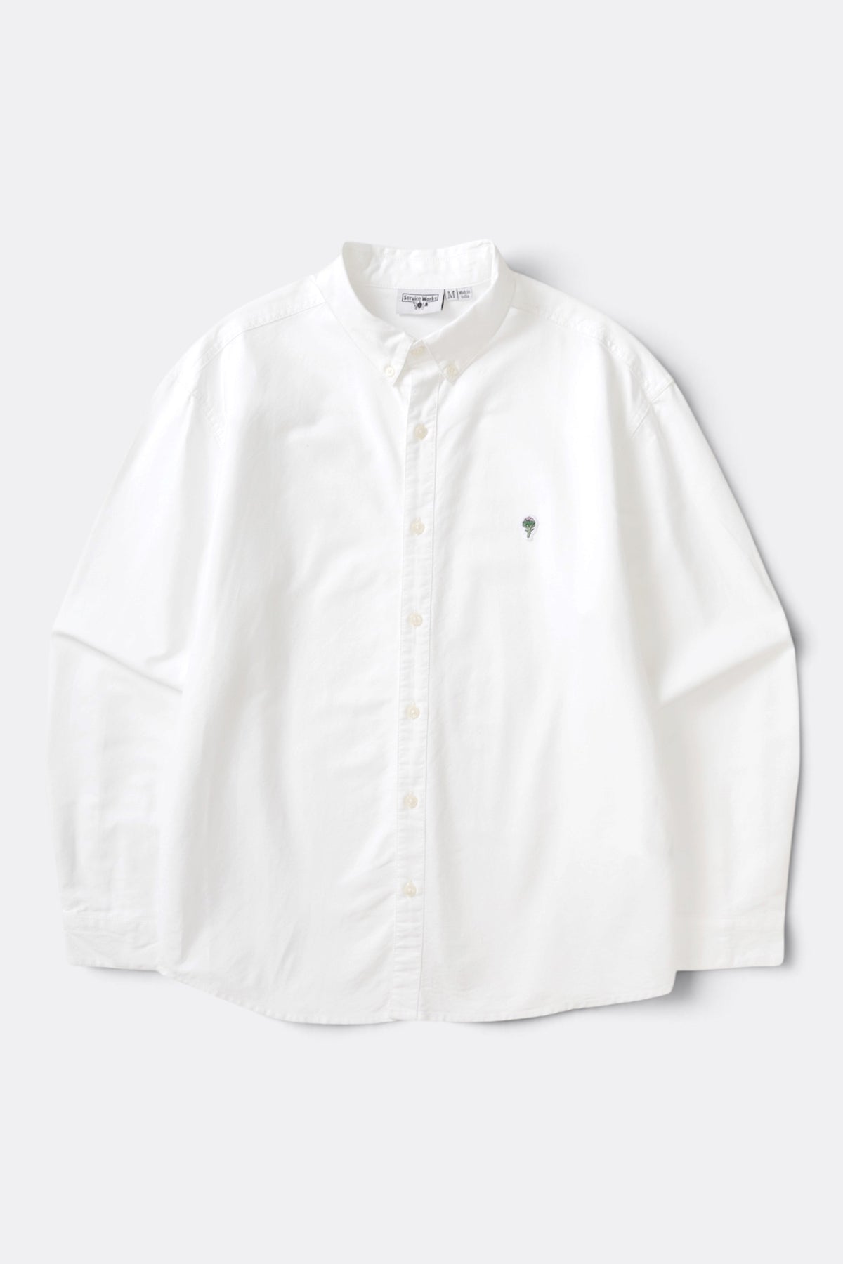 SERVICE WORKS Artichoke Oxford Shirt White | Chemise bio | Edgar Bdx