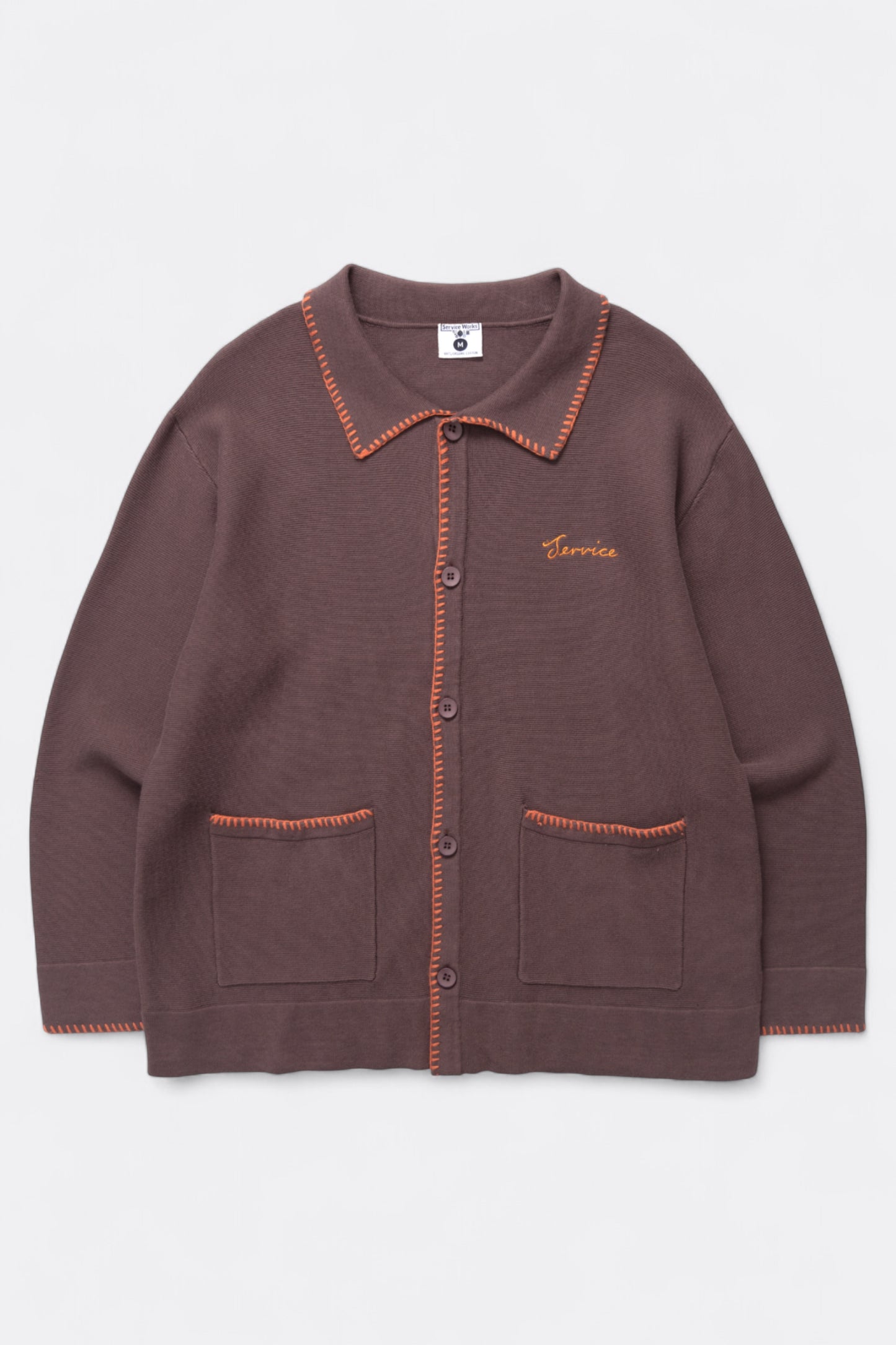 Service Works - Blanket Stitch Cardigan (Brown)