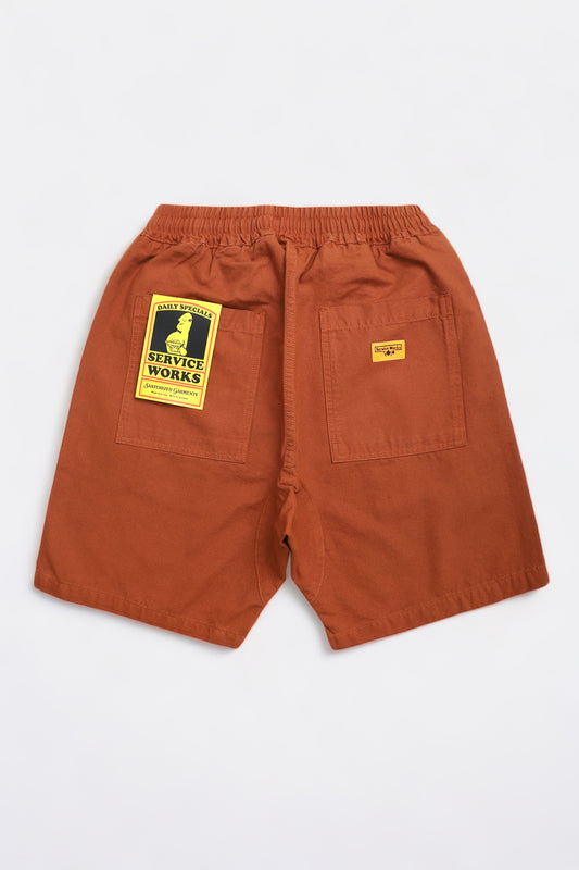 Service Works - Canvas Chef Shorts (Terracotta)