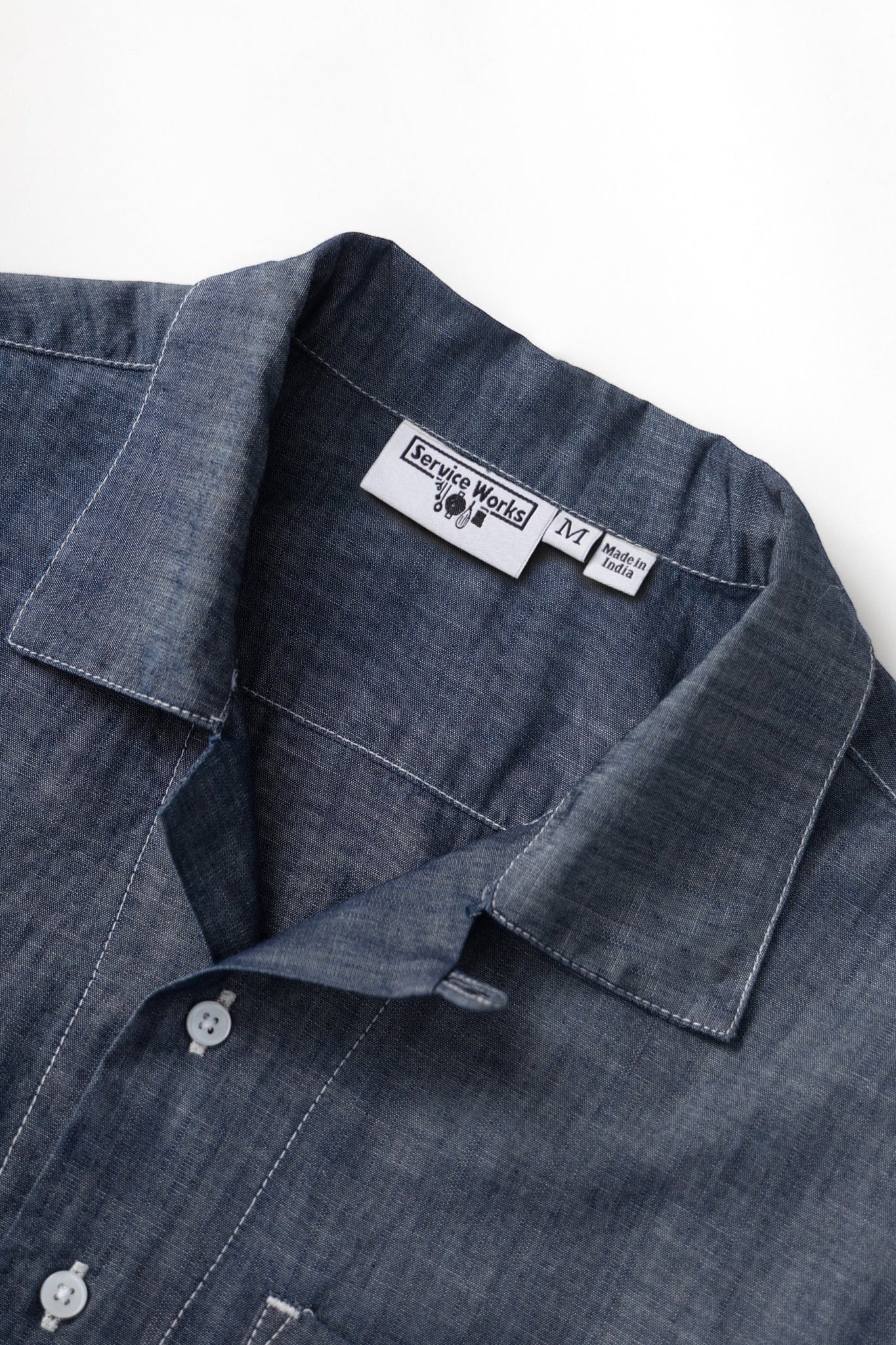 Chambray Resort Shirt (Dark Blue)