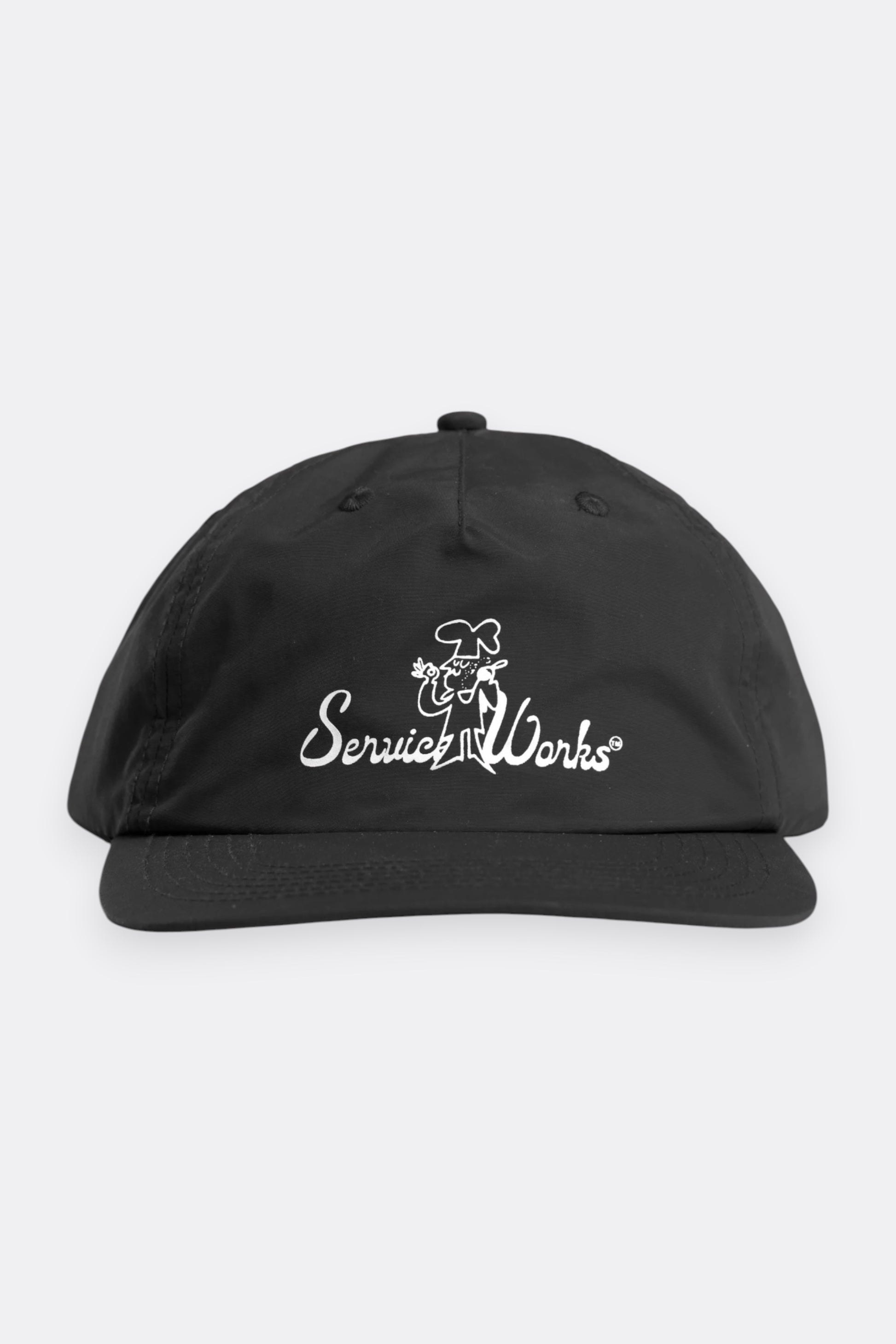 Service Works Chefs Kiss Cap Black | Casquette Nylon Profil Bas | Edgar Bdx
