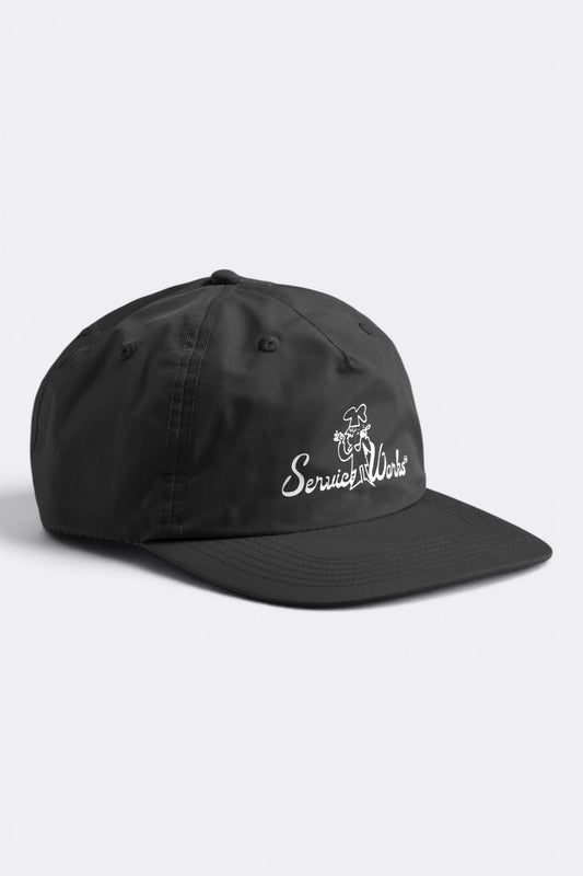 Service Works Chefs Kiss Cap Black | Casquette Nylon Profil Bas | Edgar Bdx
