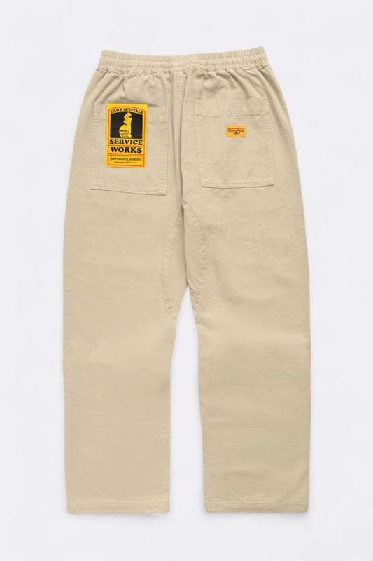 SERVICE WORKS Classic Chef Pants Pale Khaki | Pantalon | Edgar Bdx