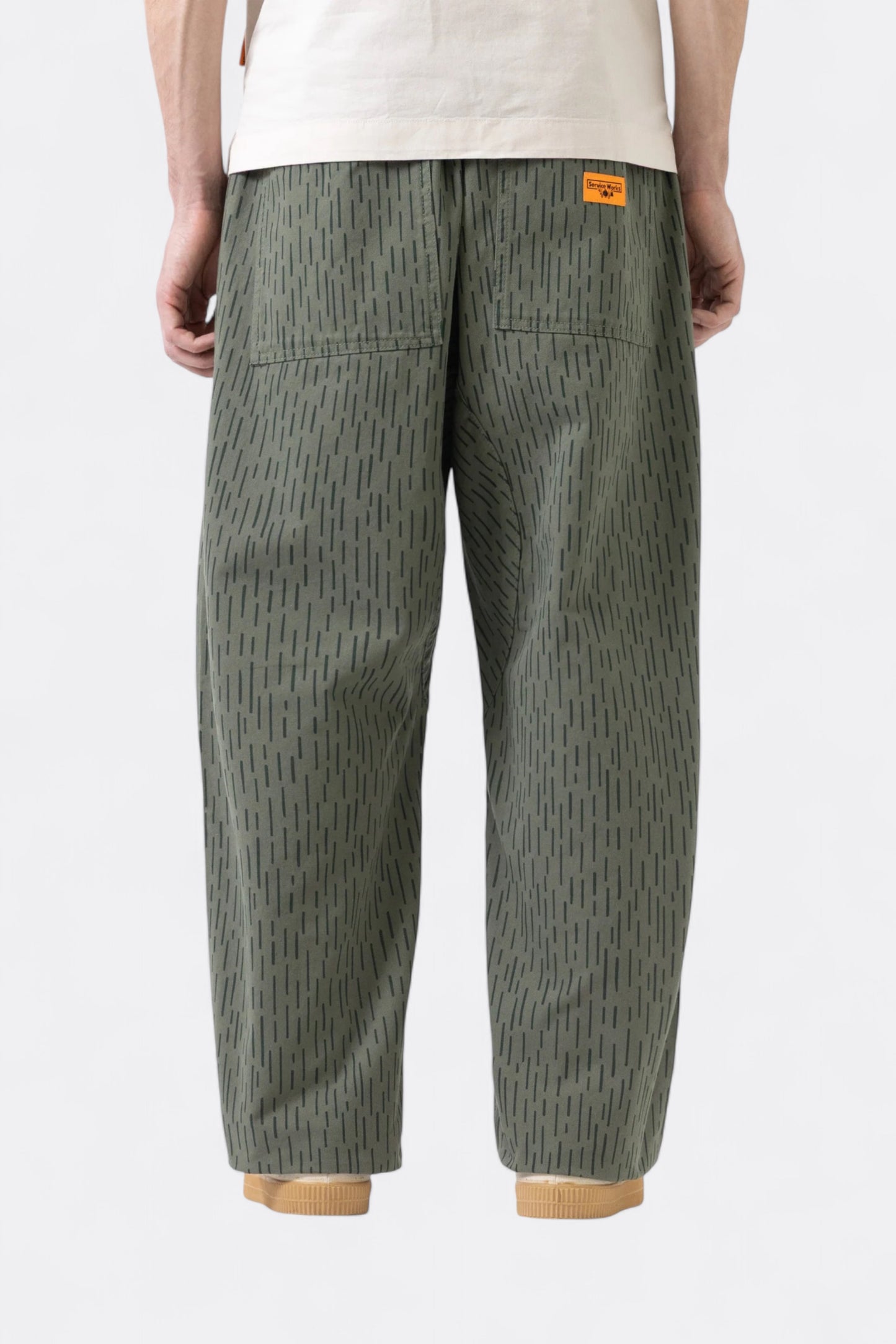 Service Works - Classic Patterned Chef Pants (Raindrop Green)