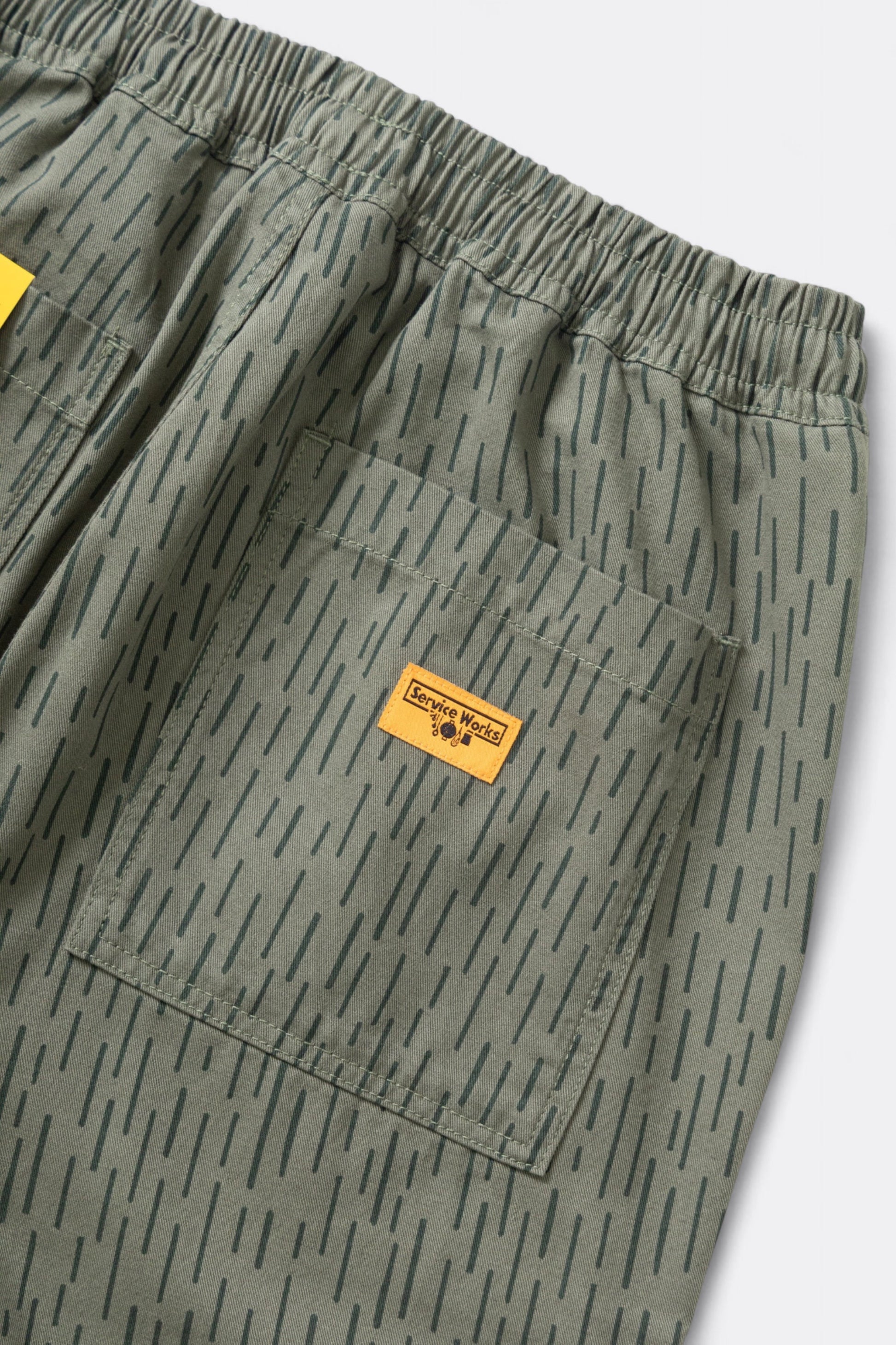 Service Works - Classic Patterned Chef Pants (Raindrop Green)