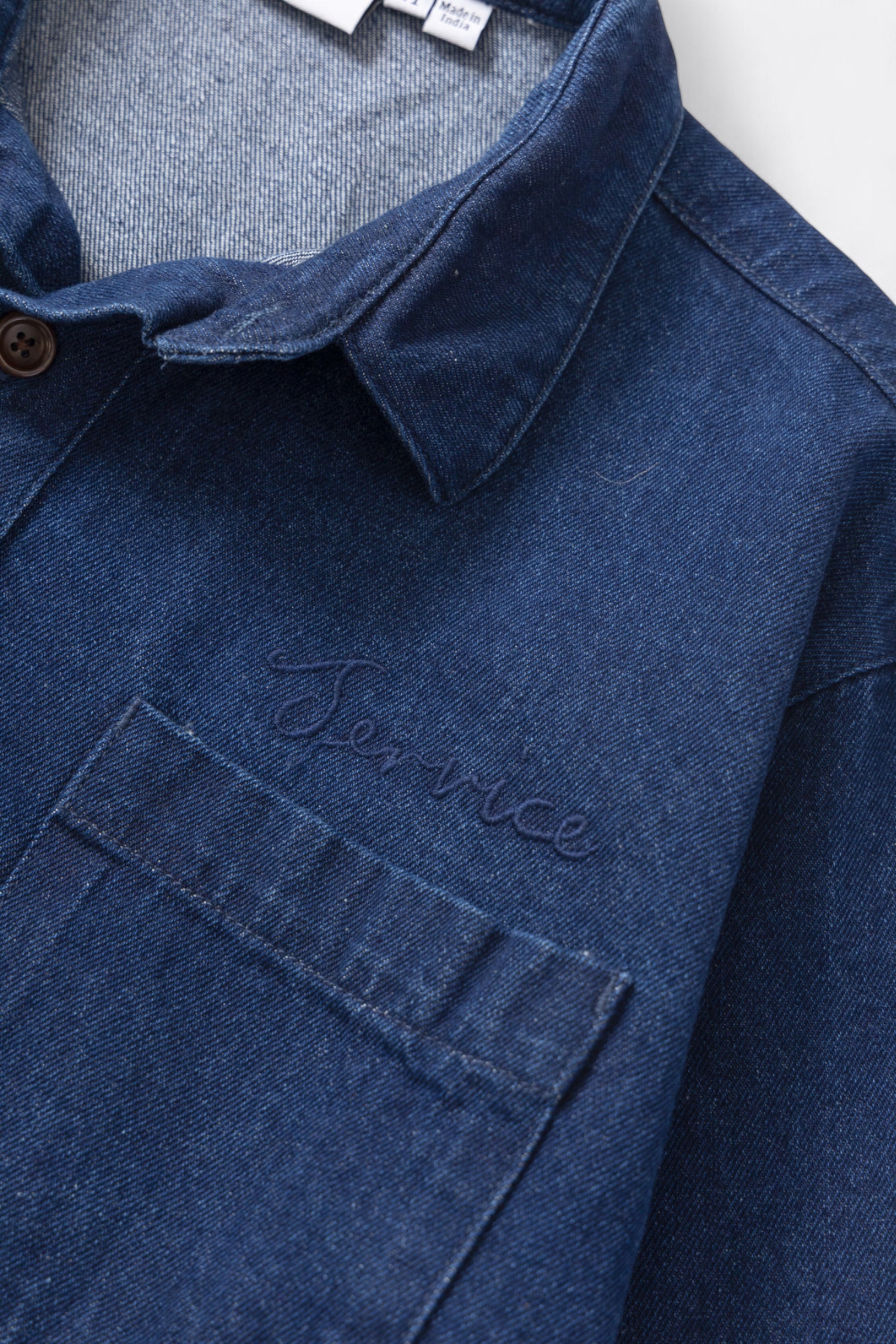 Service Works - Denim Script Popover (One wash)