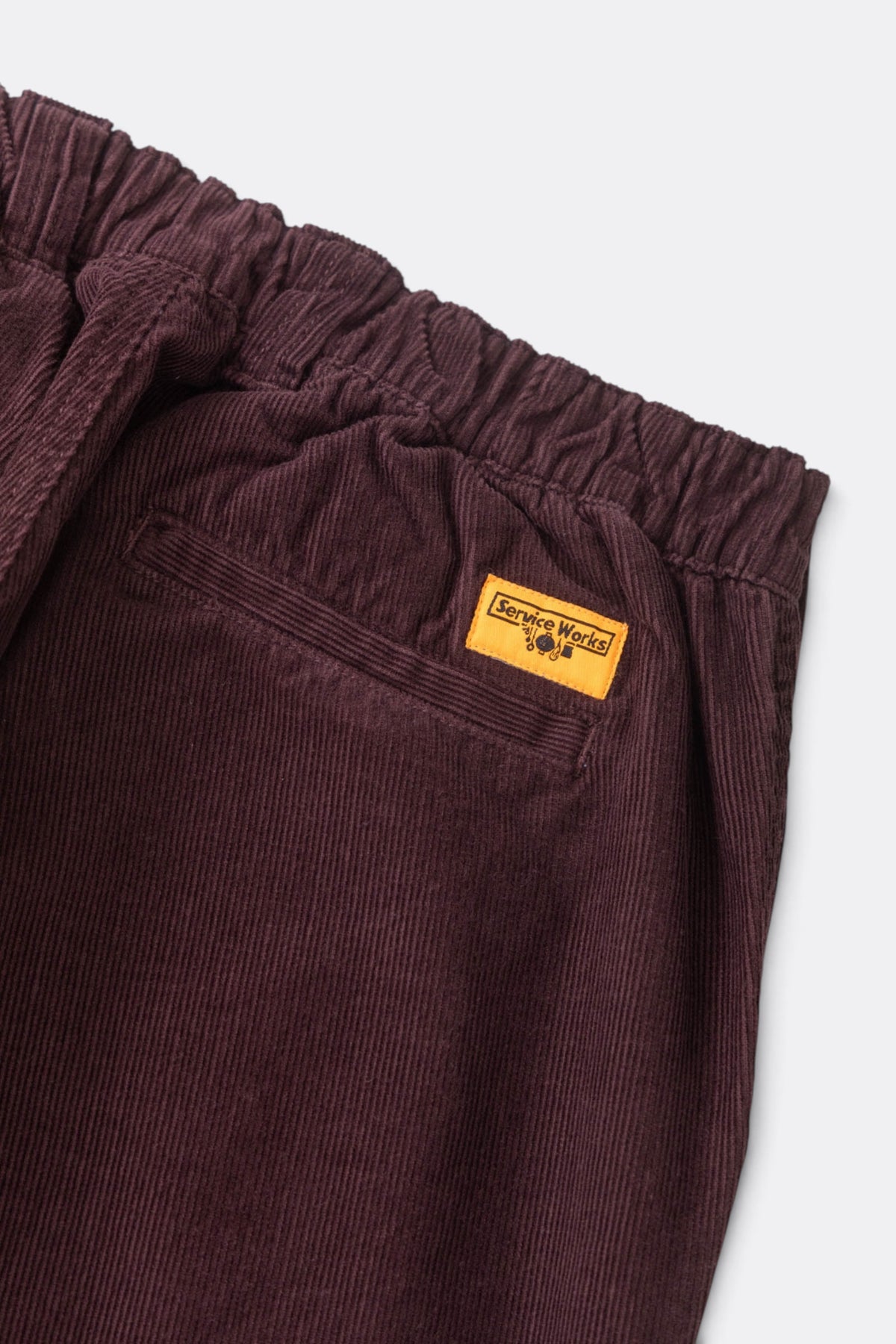 SERVICE WORKS Fine Cord Waiters Pant Burgundy | Pantalon | Edgar Bdx
