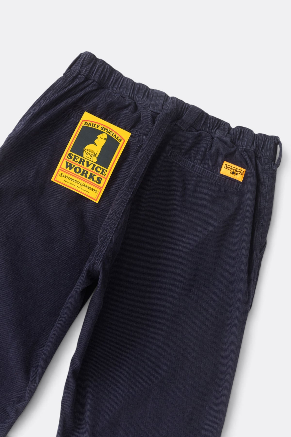 SERVICE WORKS Fine Cord Waiters Pant Dark Navy | Pantalon | Edgar Bdx