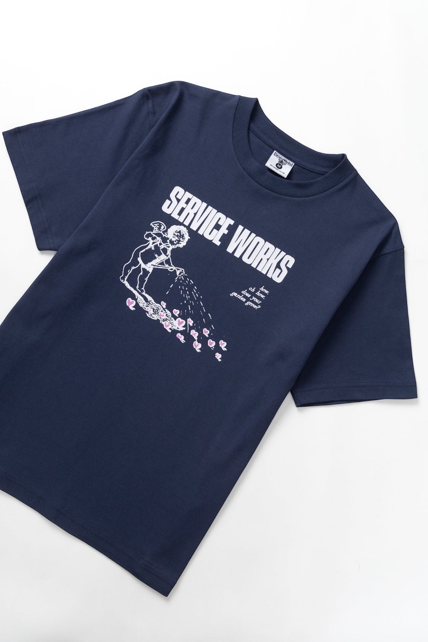 Service Works Garden Tee Navy | T-Shirt Coton Bio GOTS 250g | Edgar Bdx